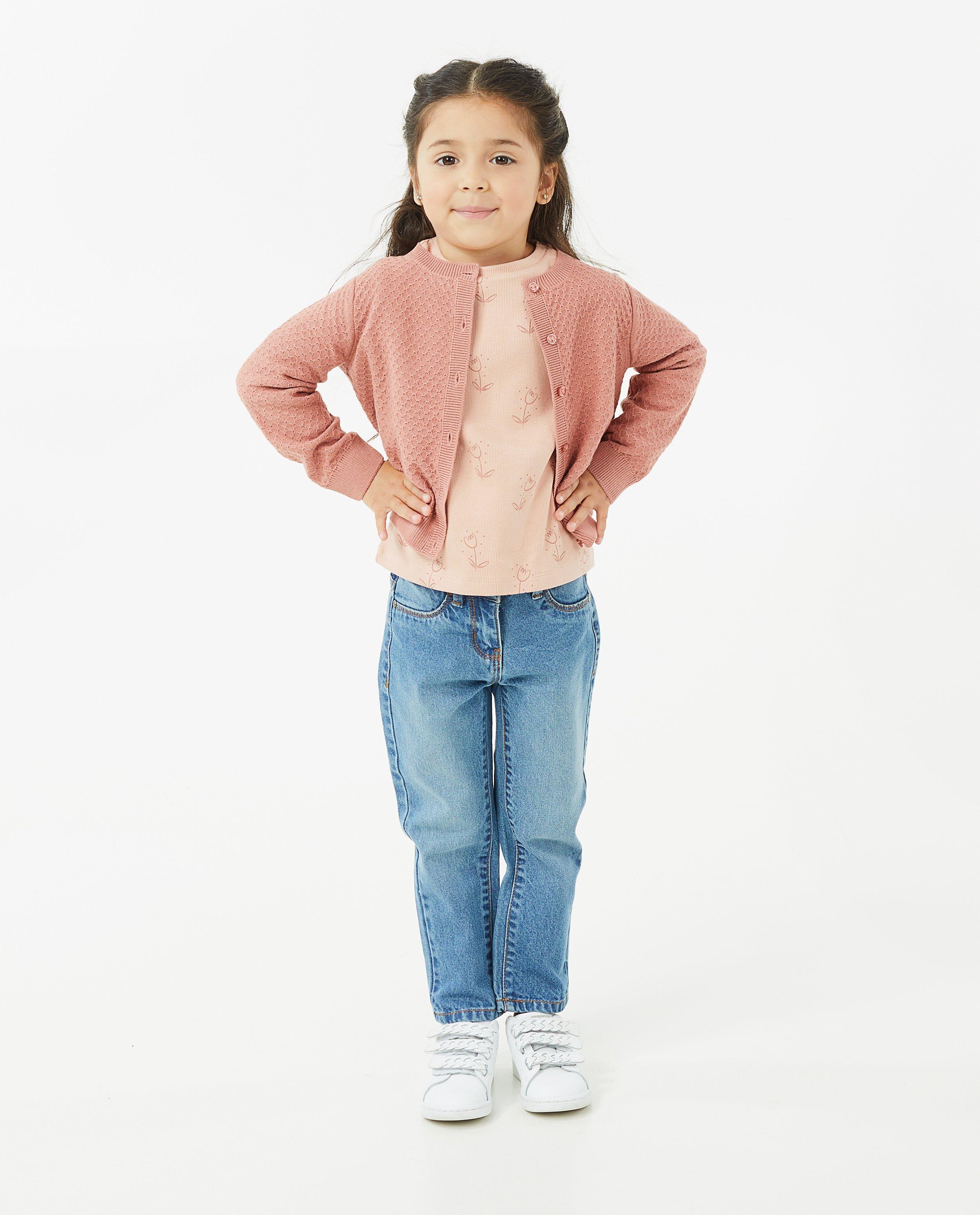 Bruine cardigan met patroon - null - Besties