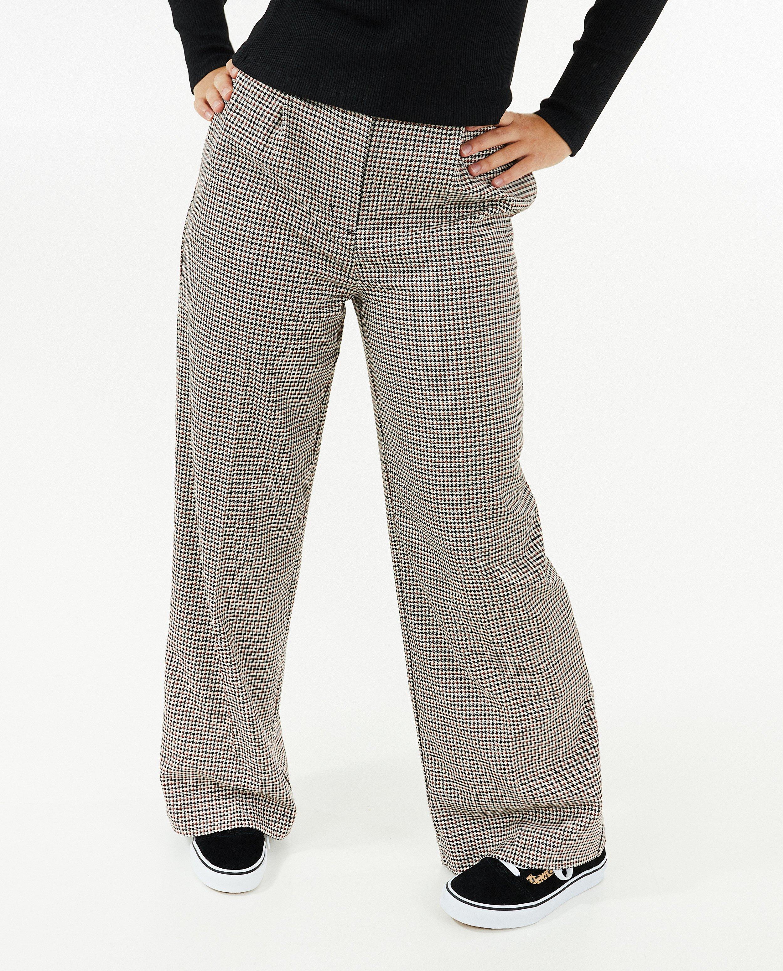 Pantalons - Pantalon large à carreaux, modèle grand-père