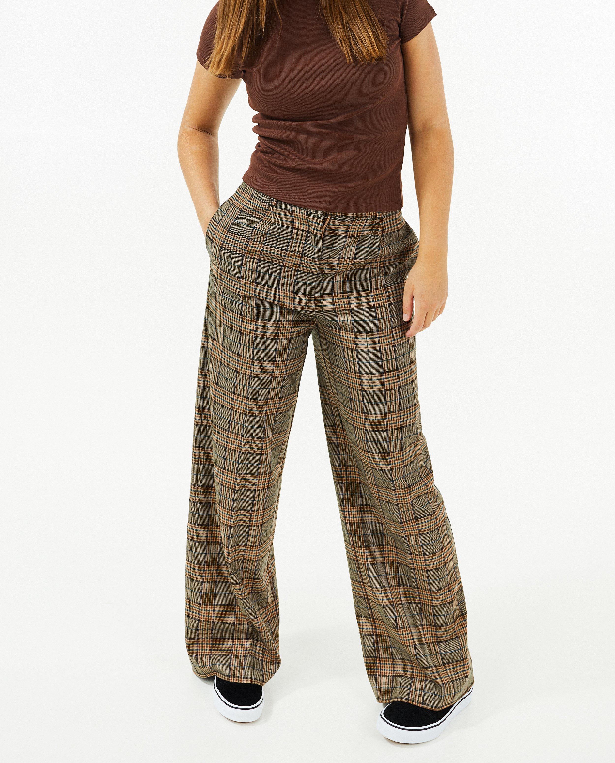 Broeken - Wijde grandpa-broek met ruiten
