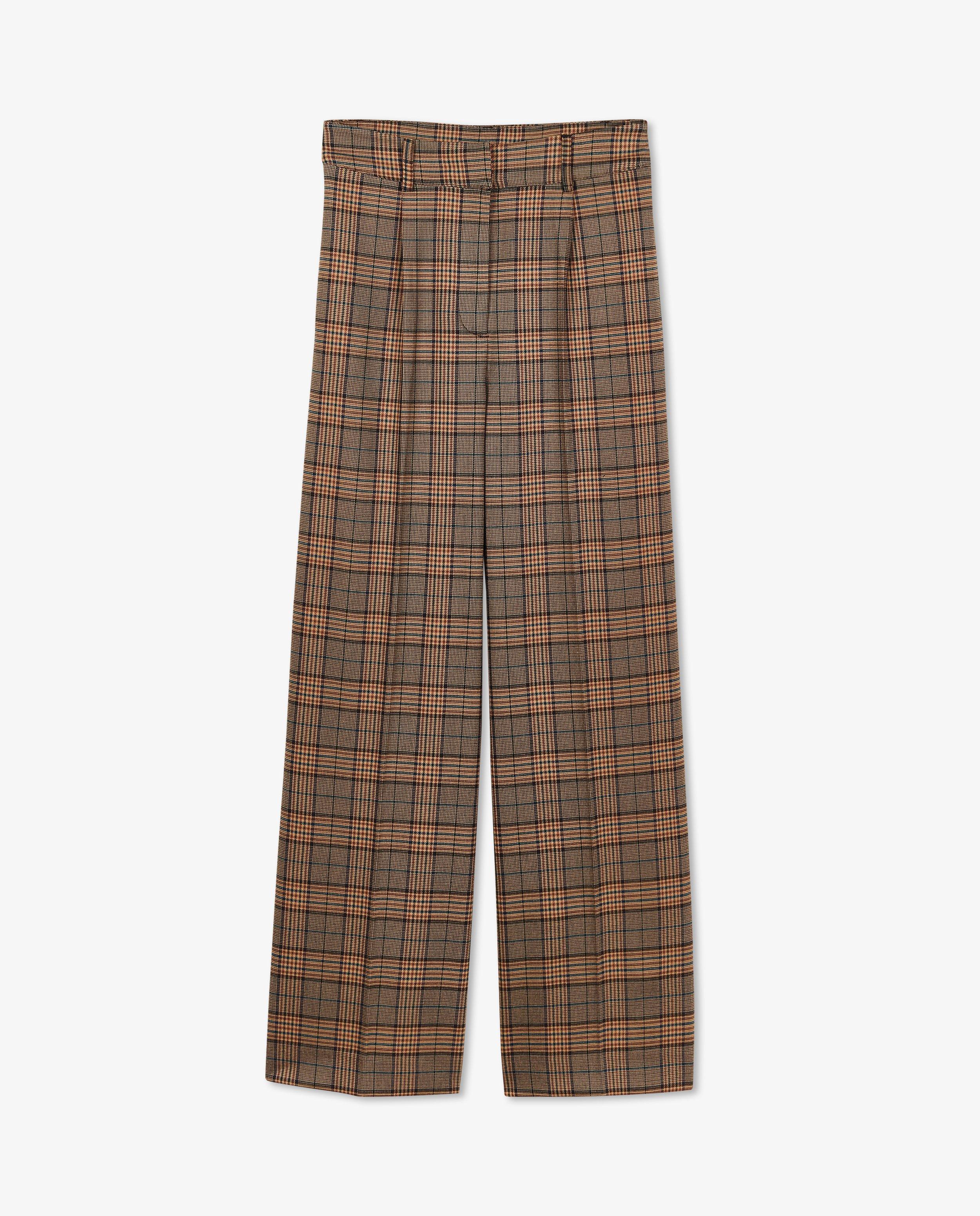 Broeken - Wijde grandpa-broek met ruiten
