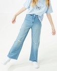 Jeans - Jupe-culotte bleue à bords coupés