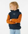 Sweaters - Beige hoodie met color block