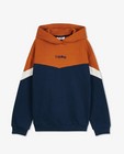 Beige hoodie met color block - null - Fish & Chips