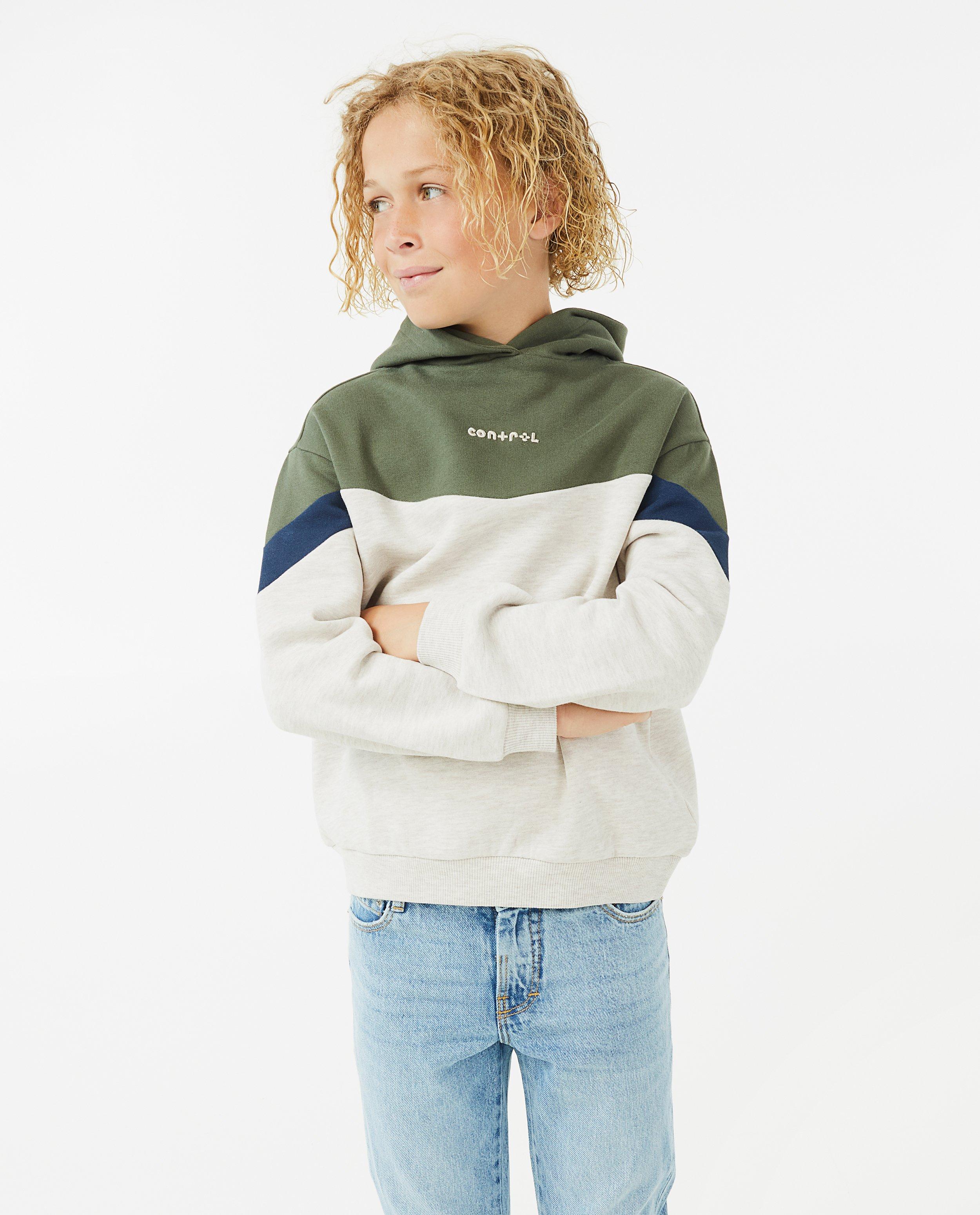 Sweats - Hoodie beige à color block