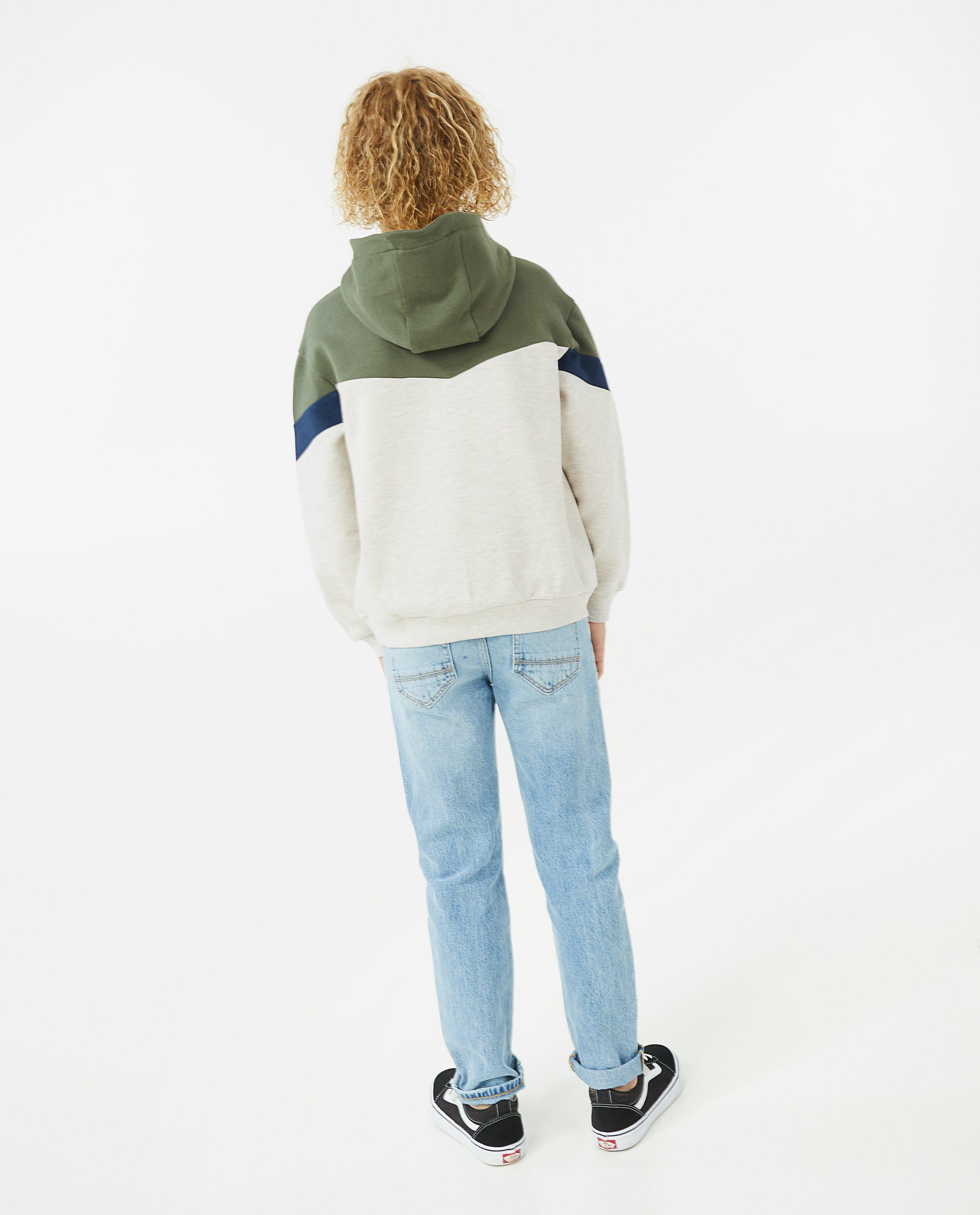 Sweats - Hoodie beige à color block