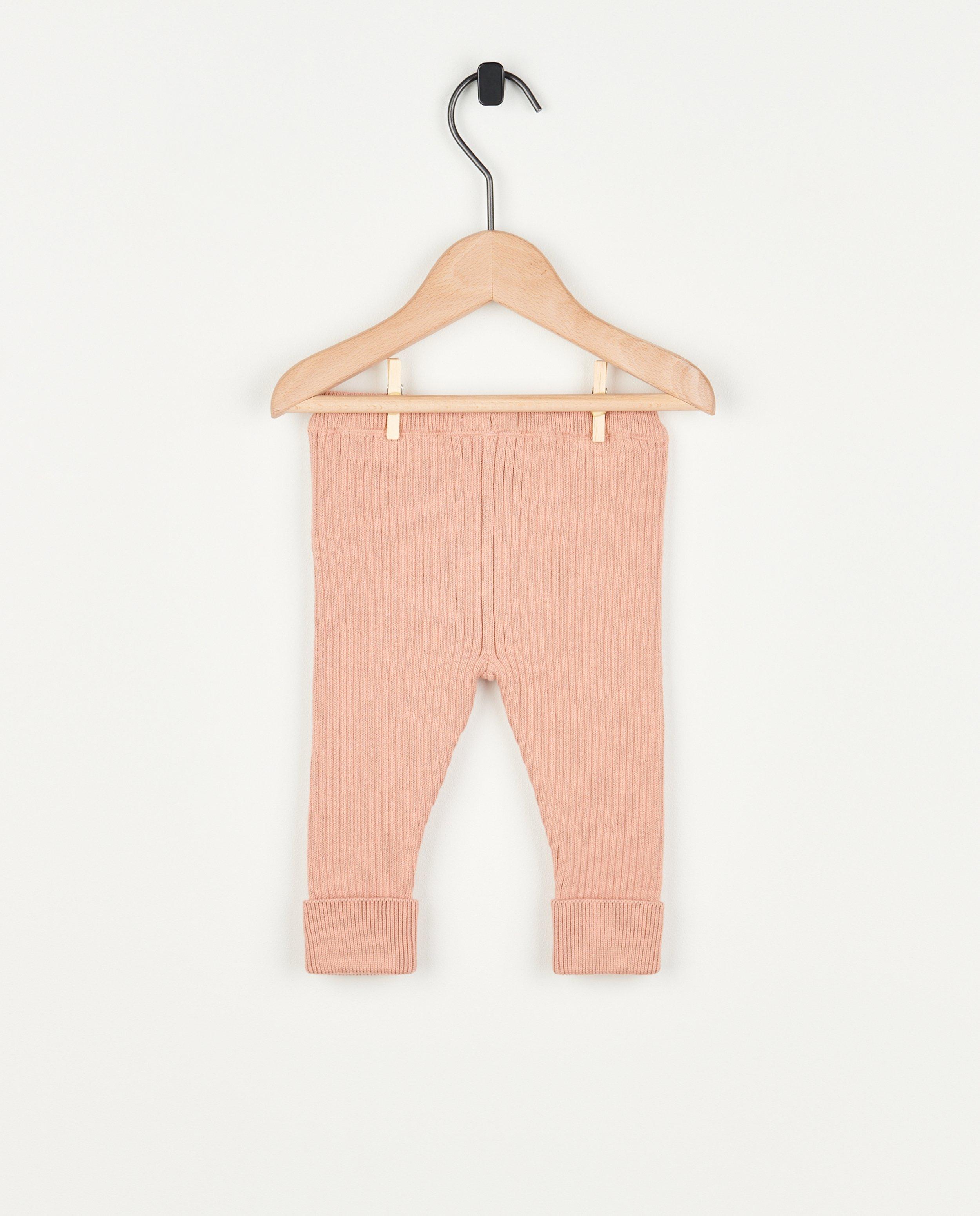 Leggings - Pantalon vieux rose côtelé