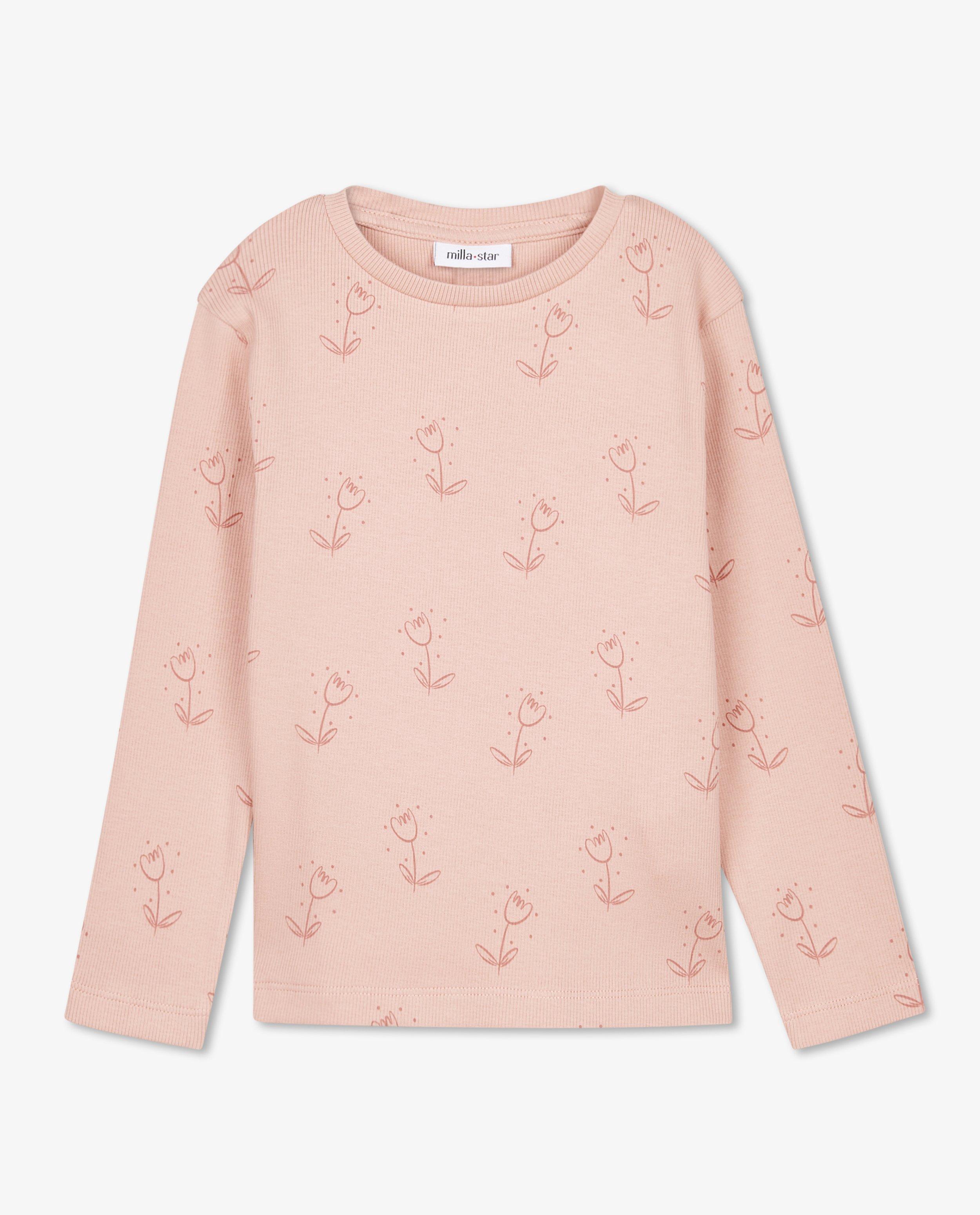 T-shirts - Longsleeve met bloemenprint