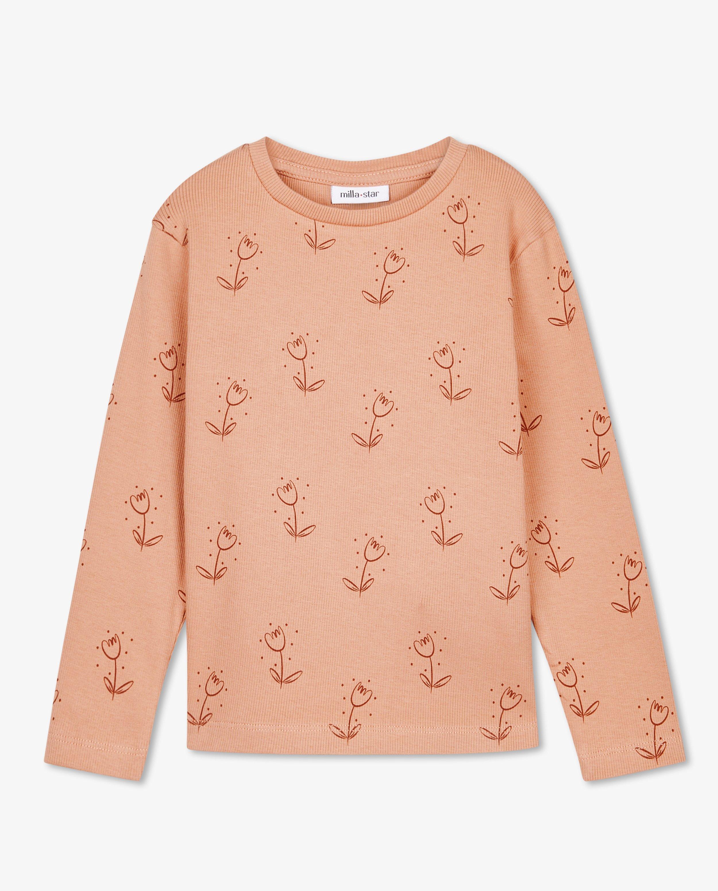 T-shirts - Longsleeve met bloemenprint