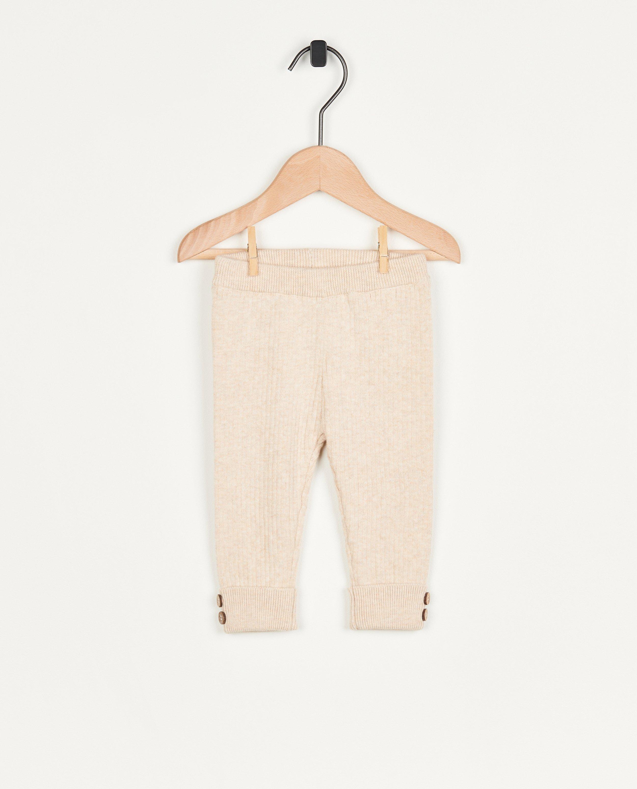 Leggings écrus en tricot côtelé - null - Newborn 50-68