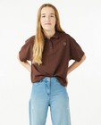 T-shirts - Chocoladebruine polo met loose fit