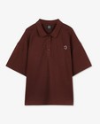 T-shirts - Chocoladebruine polo met loose fit