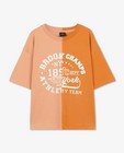 T-shirts - Oranje T-shirt met color block