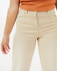 Jeans - Jupe-culotte beige à bords coupés