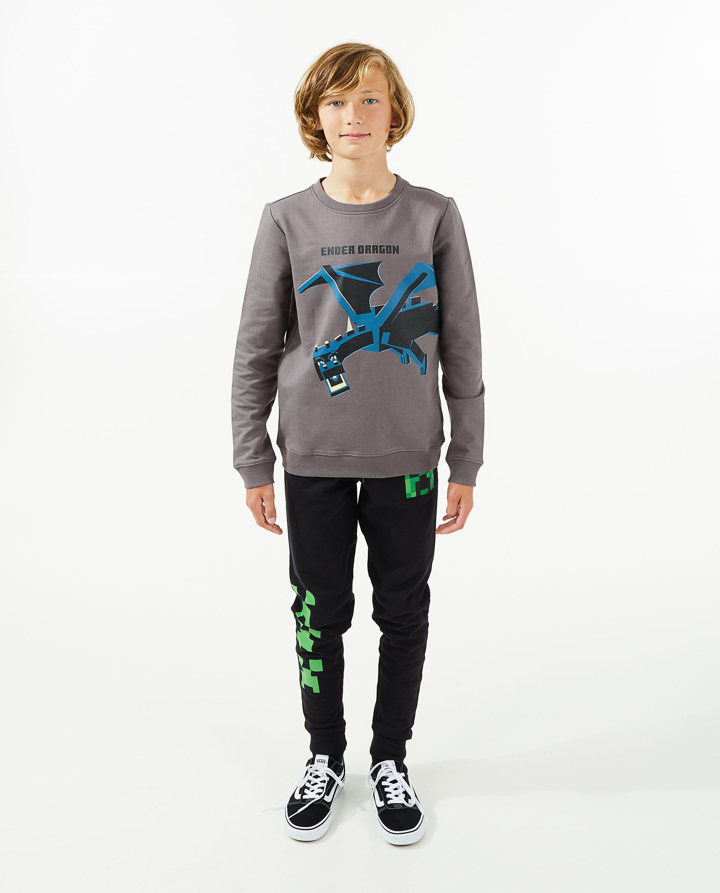 Grijze sweater met Ender Dragon - null - Minecraft