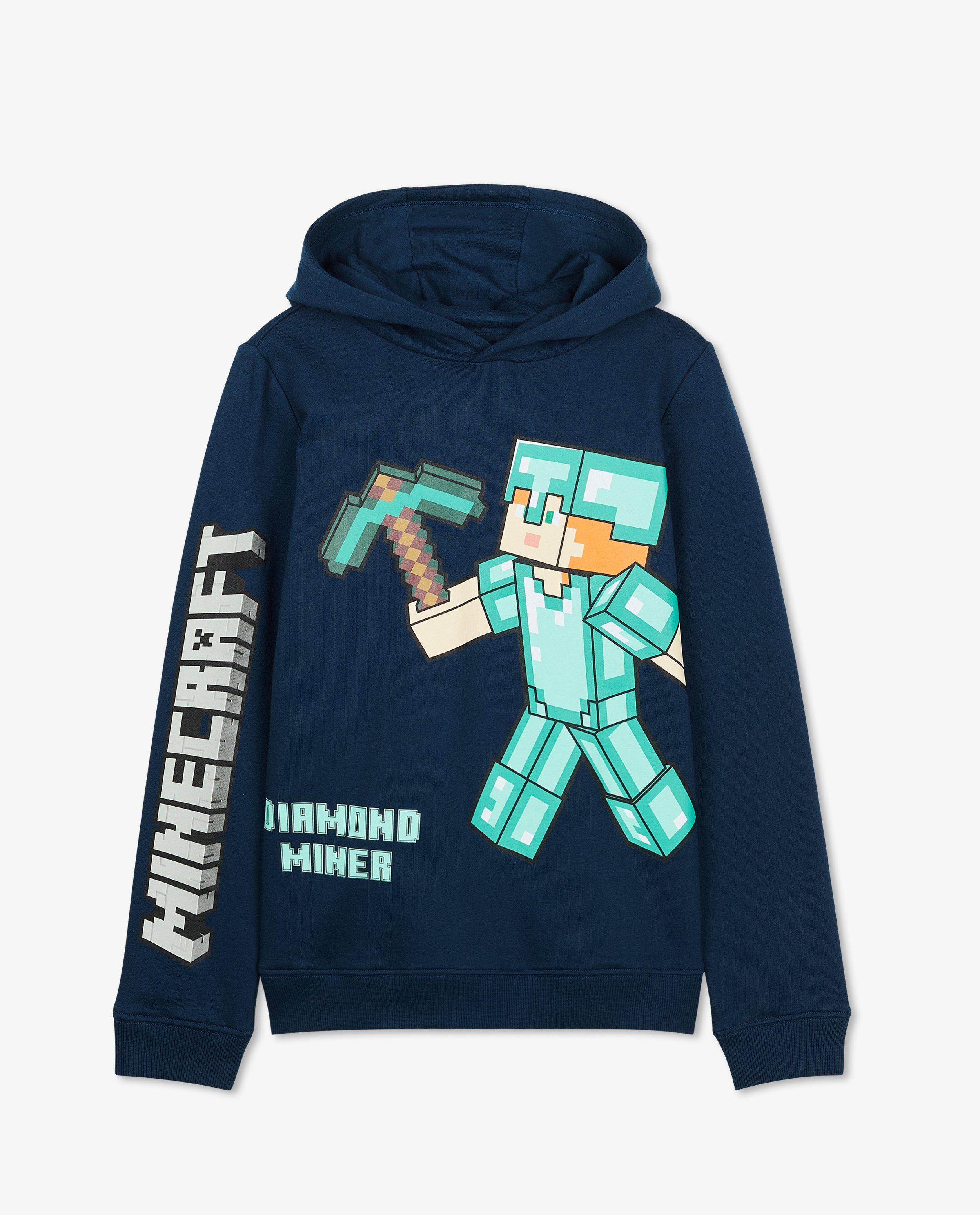 Sweaters - Blauwe hoodie met print