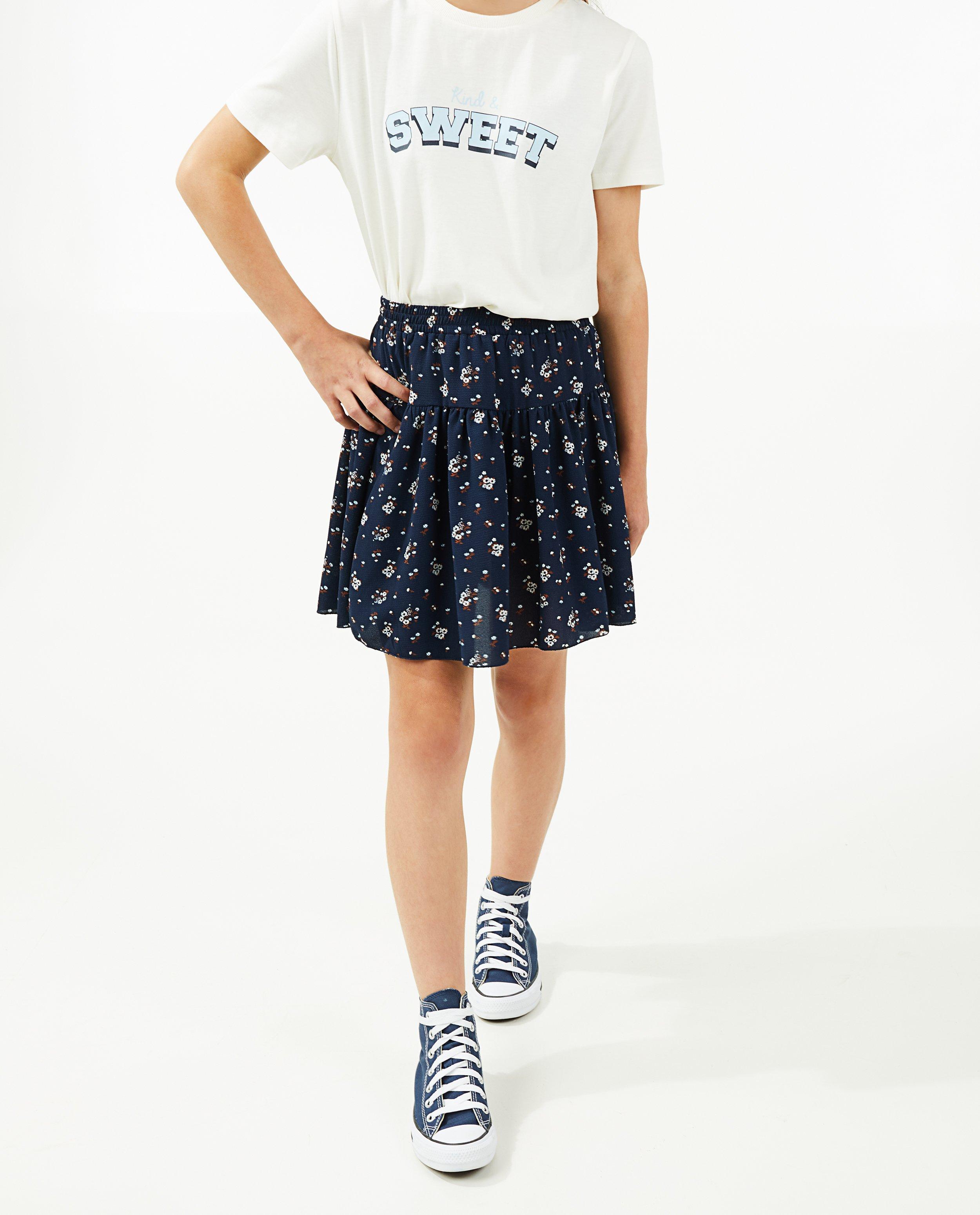 Rokken - Groene rok met print