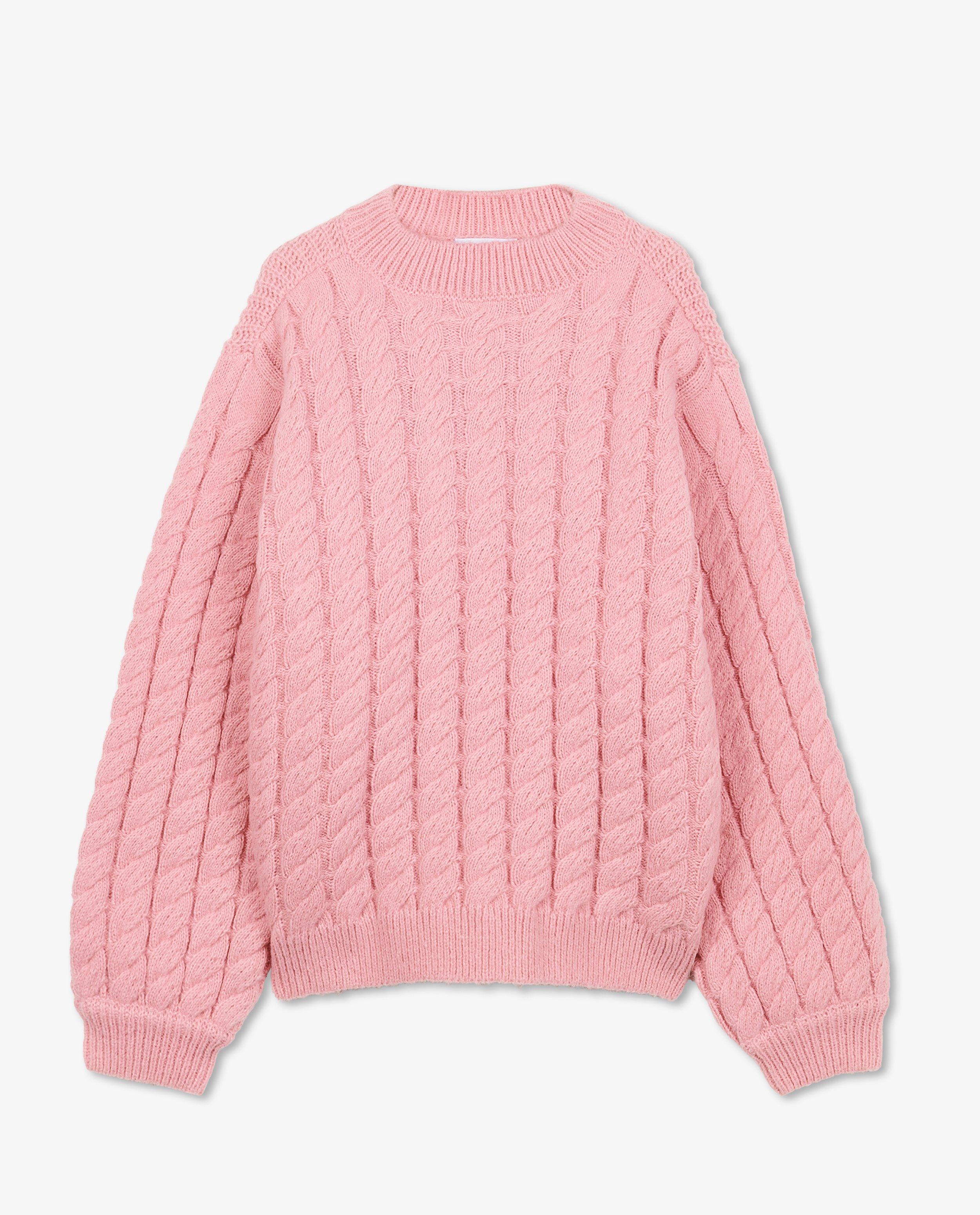 Pulls - Pull rose à torsades
