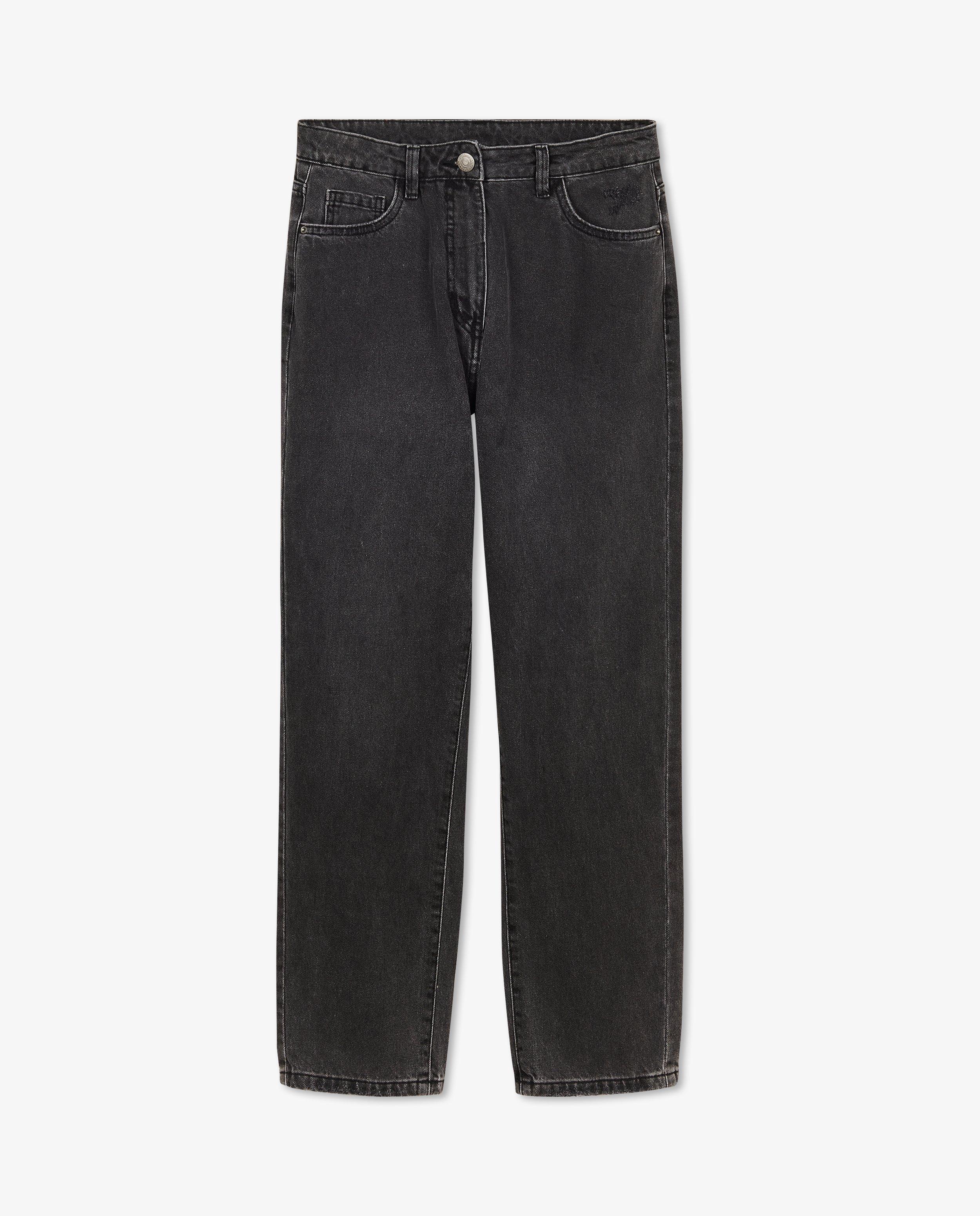 Jeans - Zwarte washed mom jeans Renee