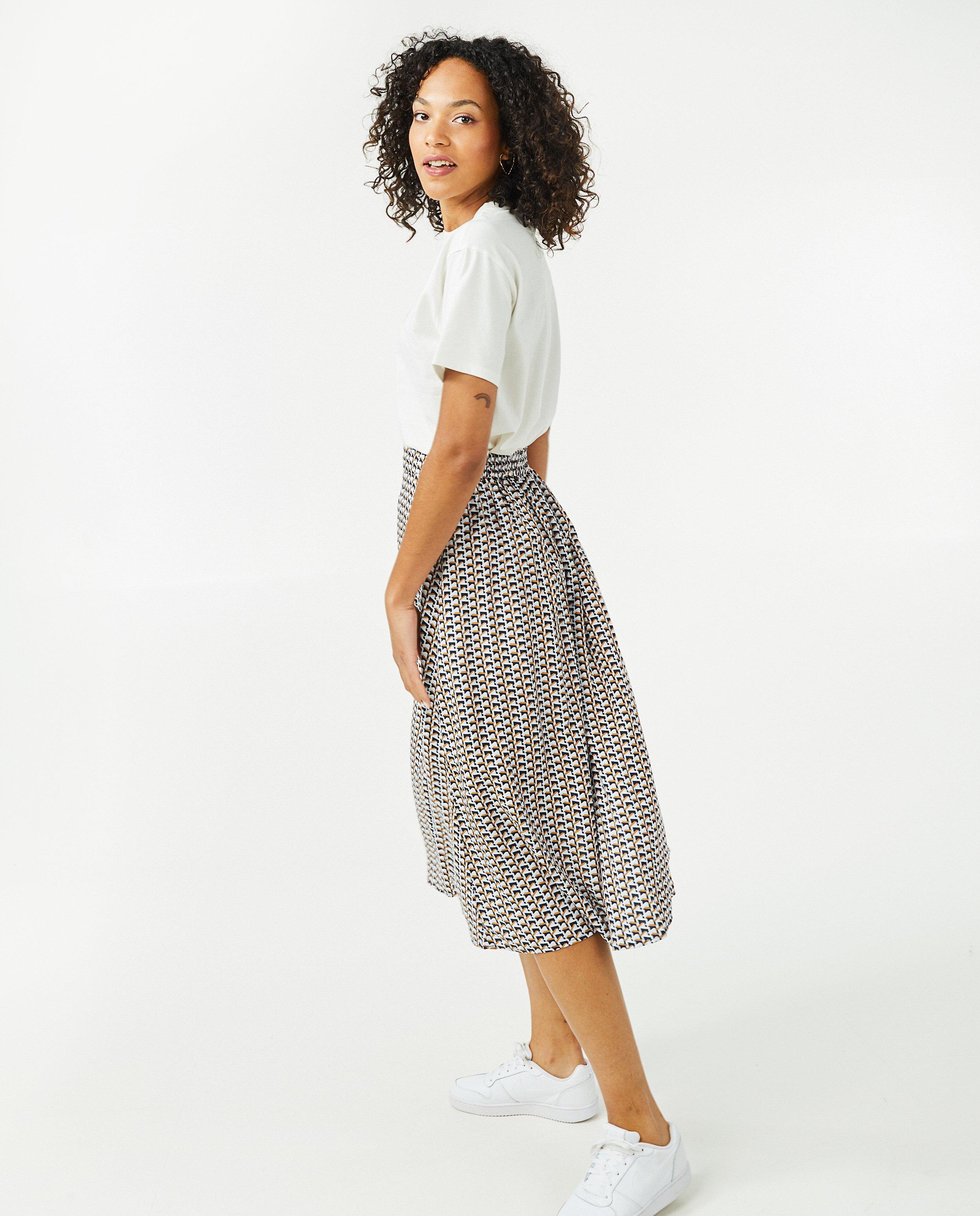 Rok met geometrische print, dames - null - Familystories