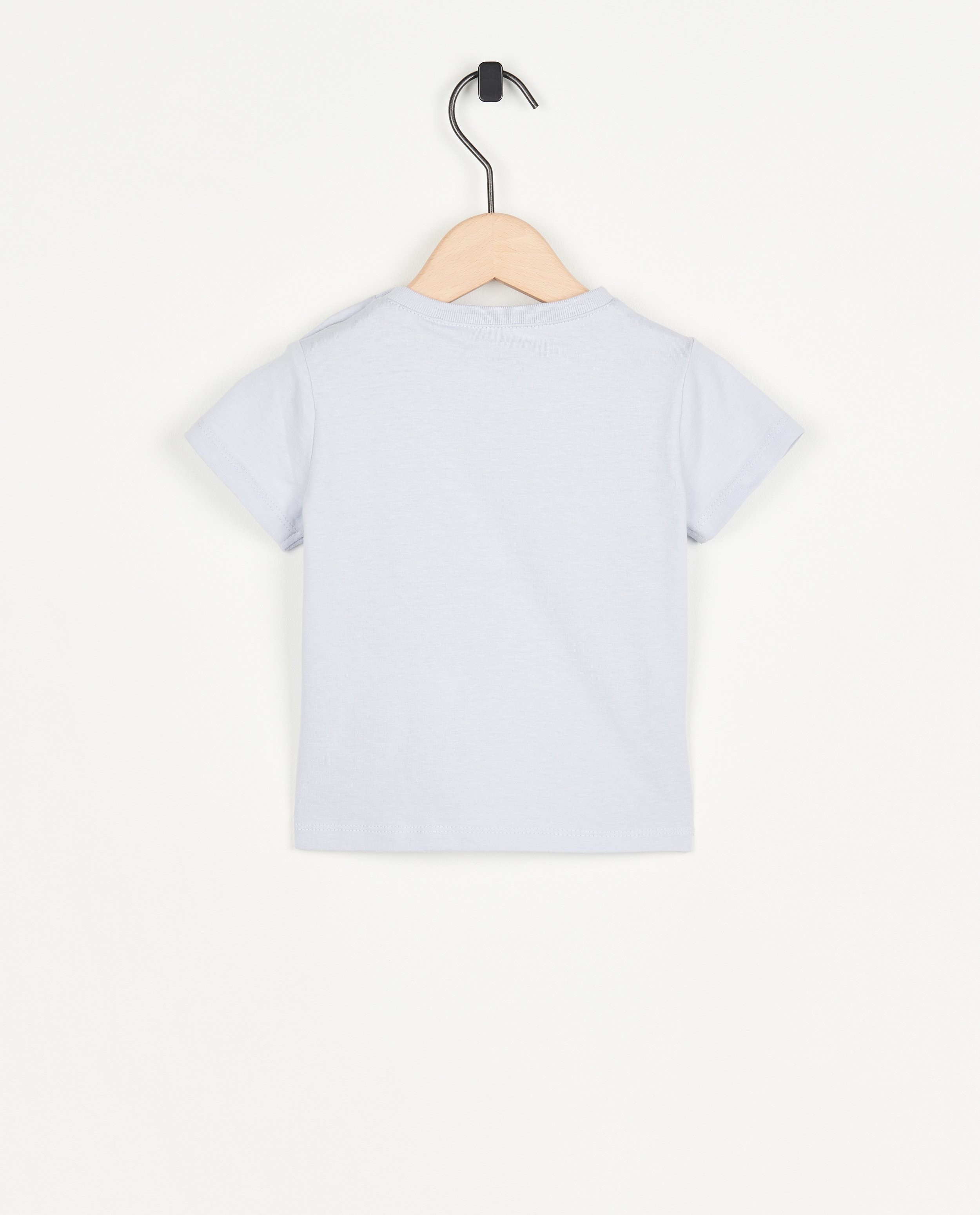 T-shirts - Lichtblauw T-shirt met reliëf, baby