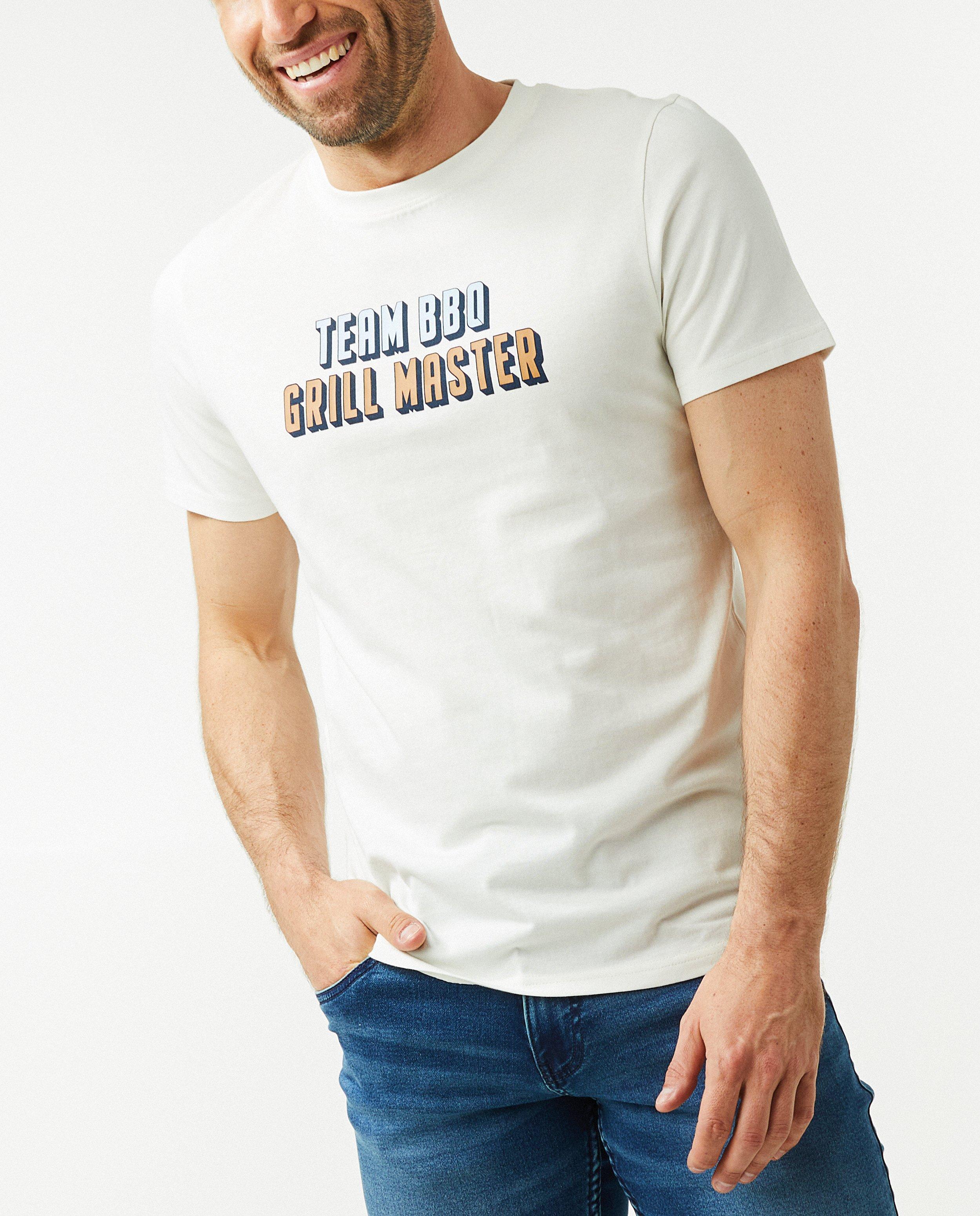 Wit "Grill master"-T-shirt - null - Familystories