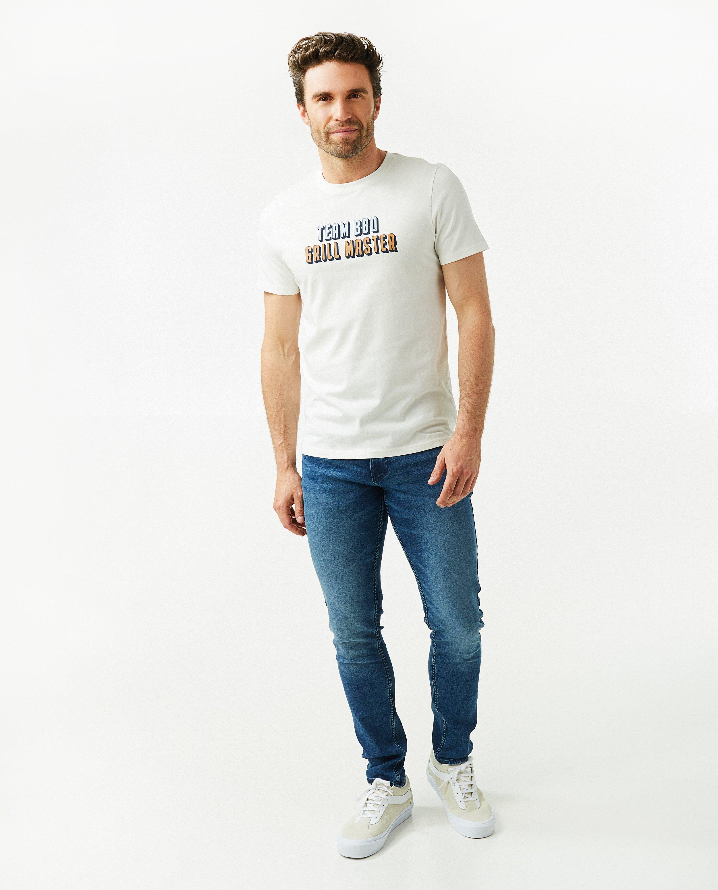 T-shirts - Wit "Grill master"-T-shirt