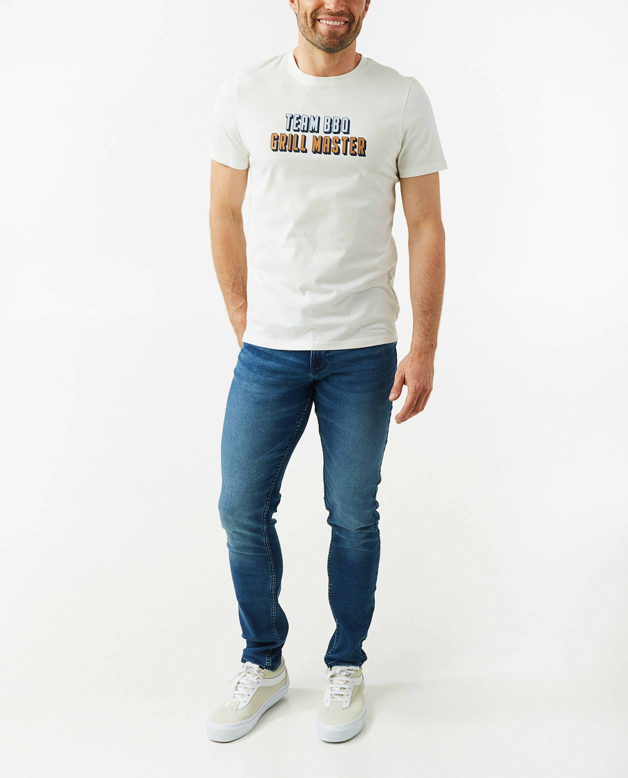 T-shirts - Wit "Grill master"-T-shirt