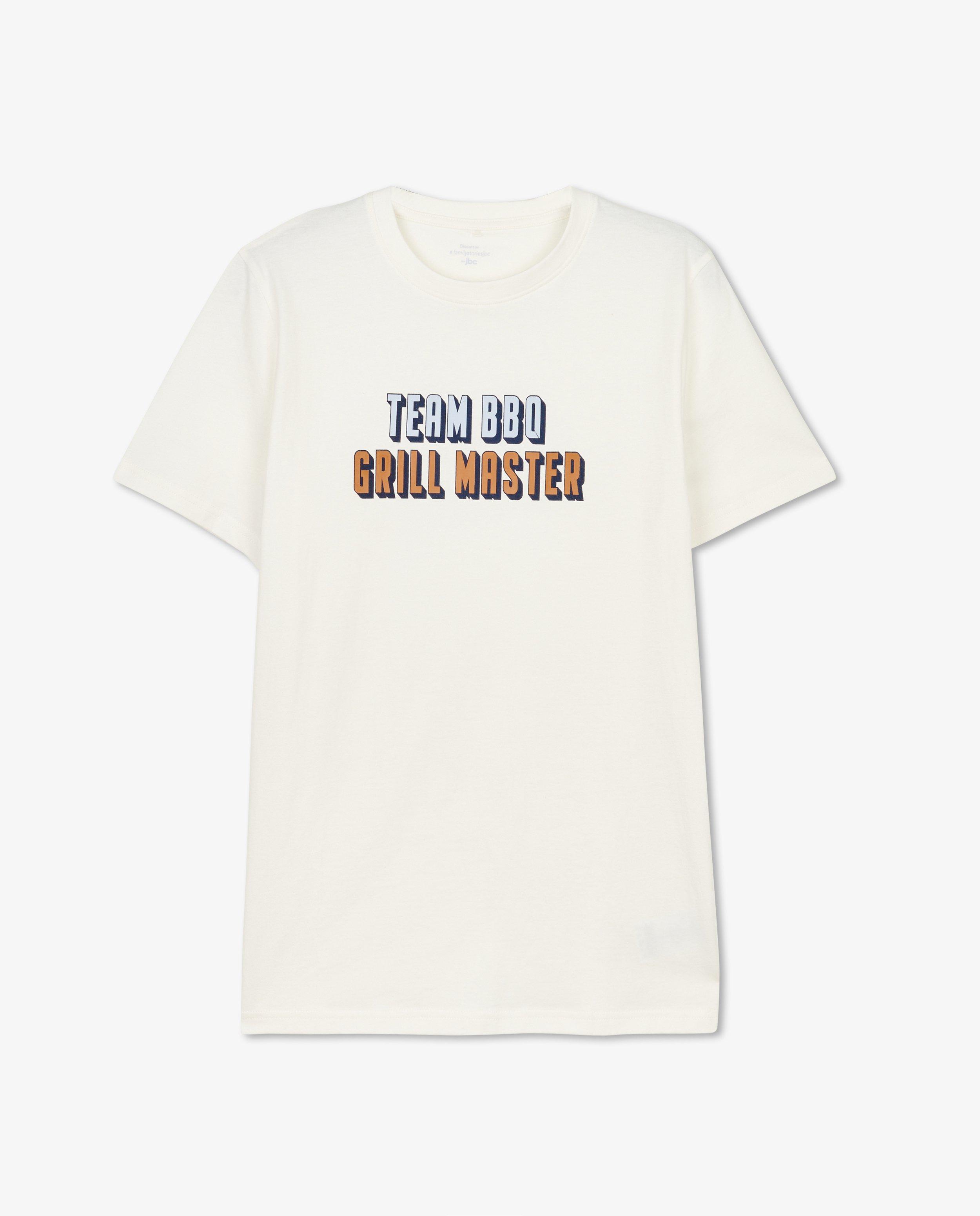 T-shirts - Wit "Grill master"-T-shirt