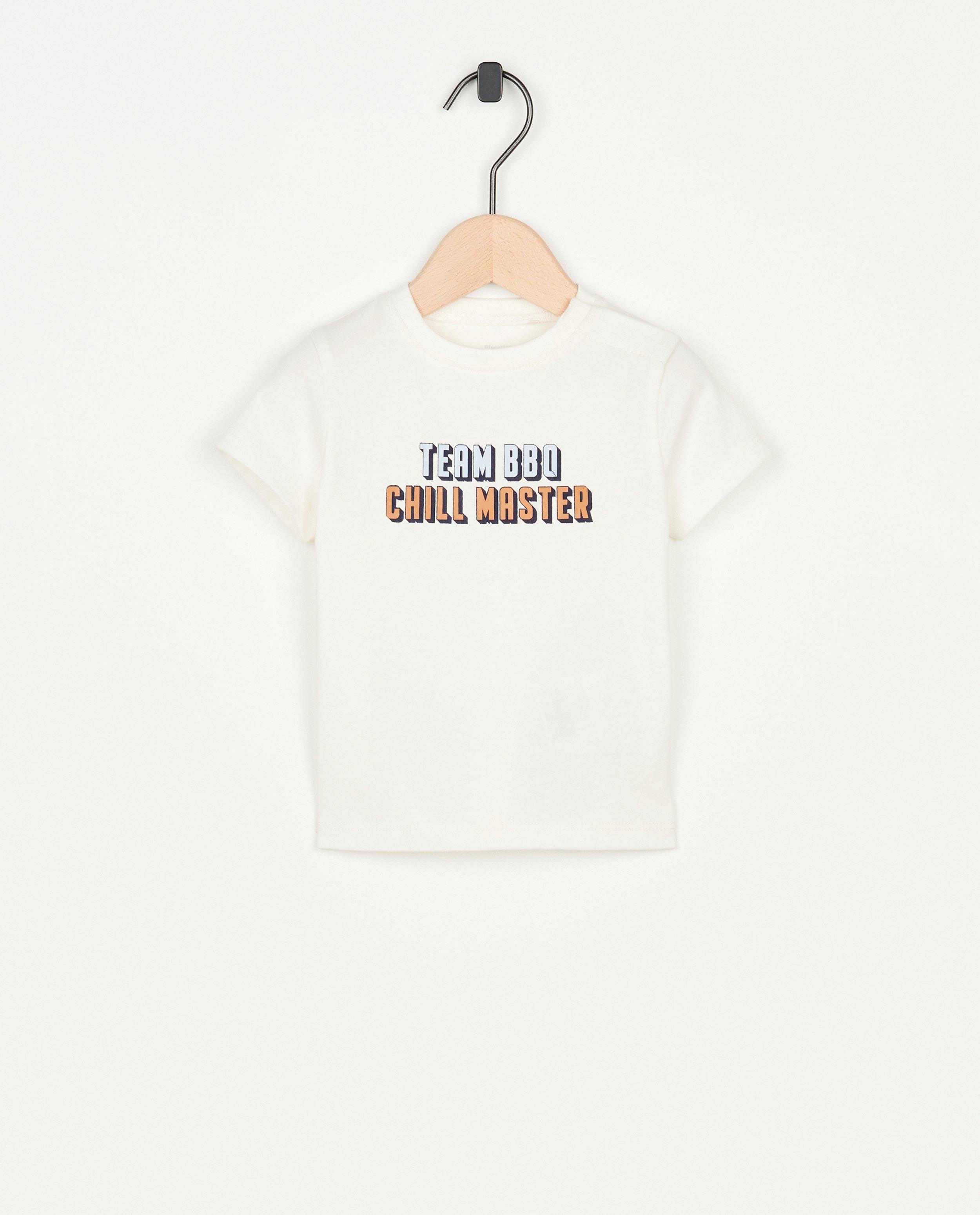 T-shirt blanc « Chill Master » - null - Familystories