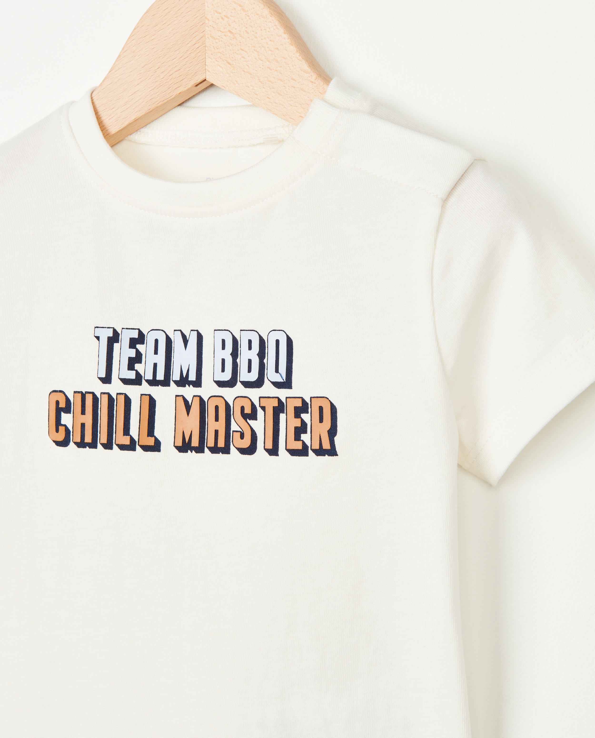 T-shirts - Wit 'Chill master'-T-shirt