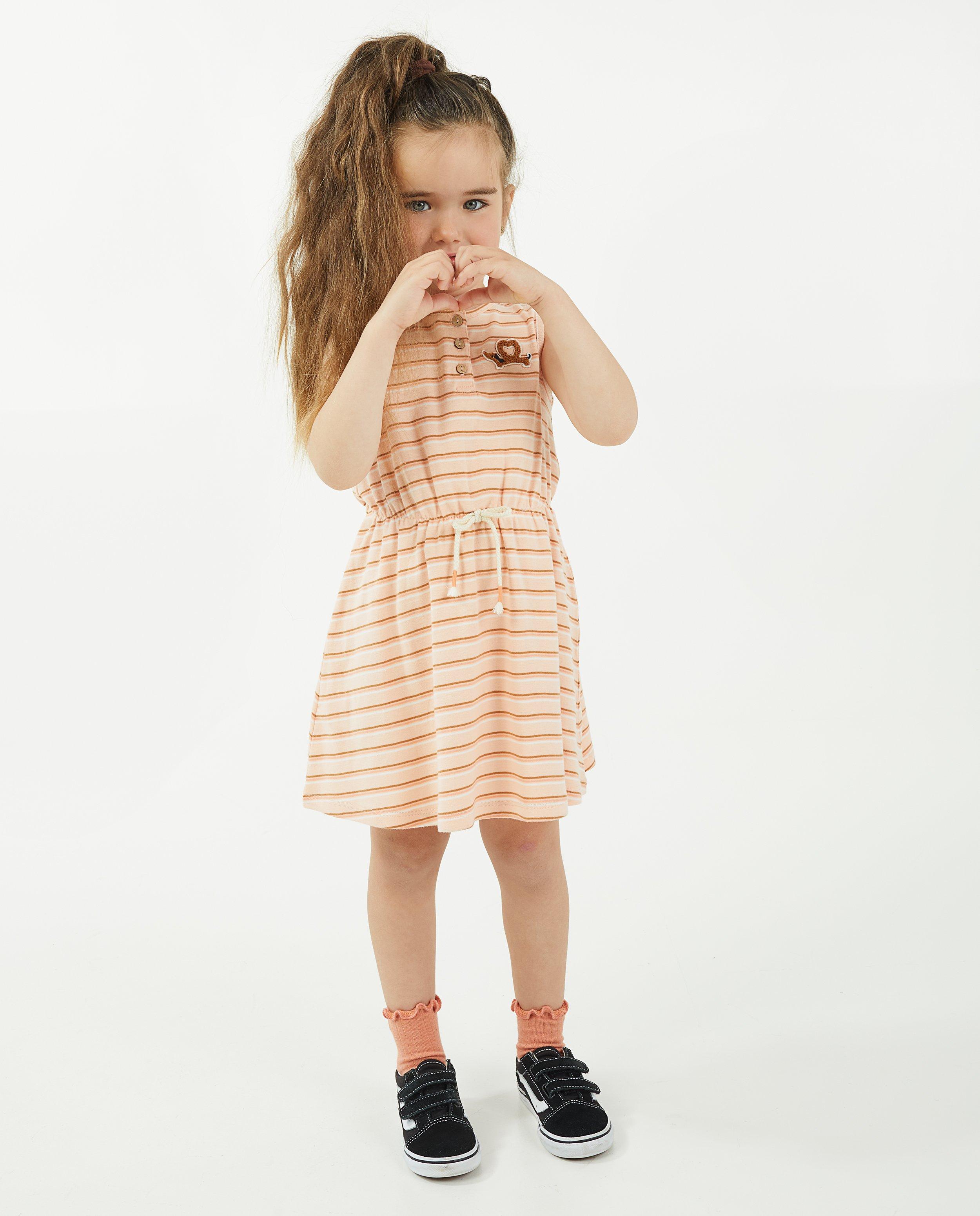 Robes - Robe orange clair rayée