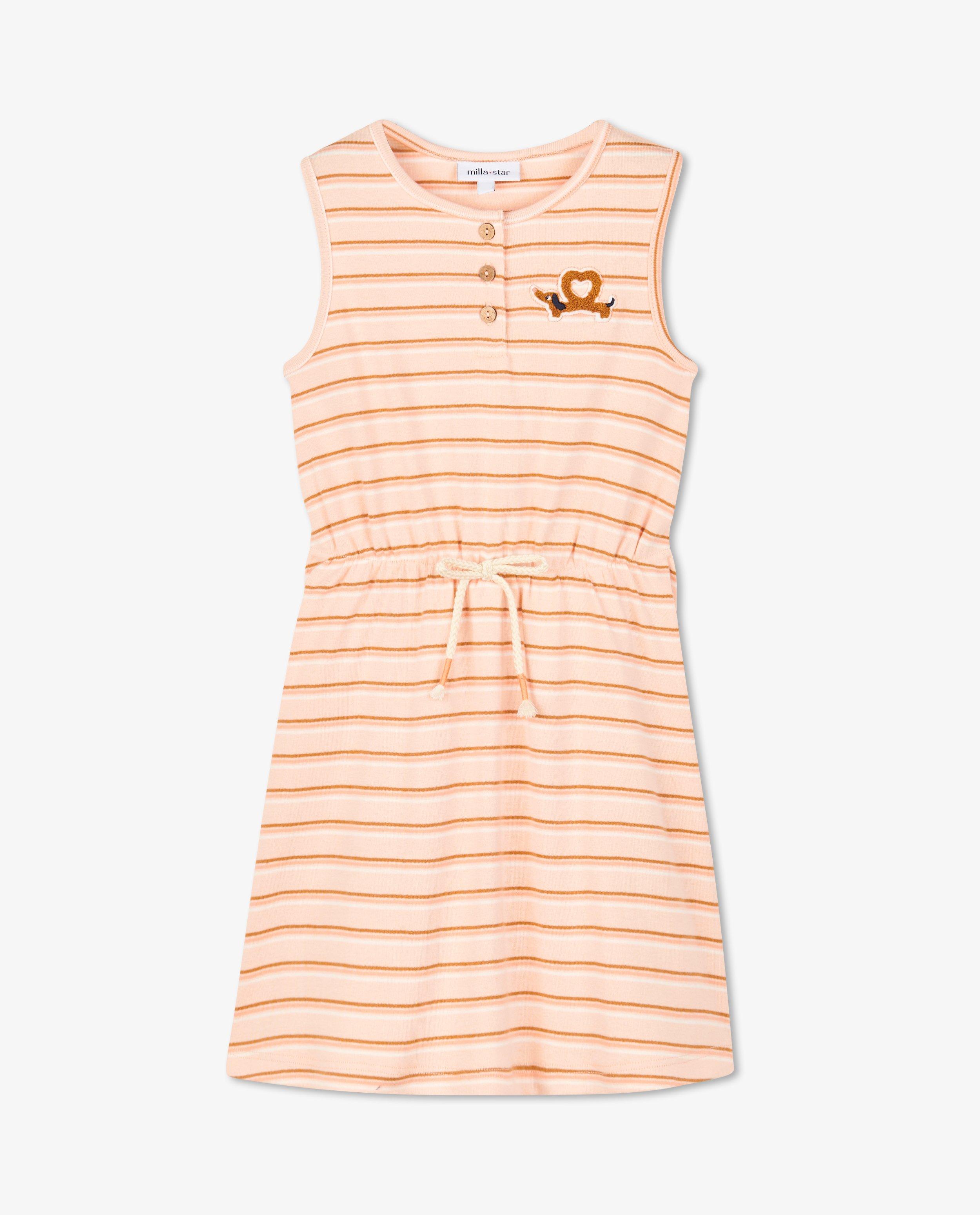 Robes - Robe orange clair rayée