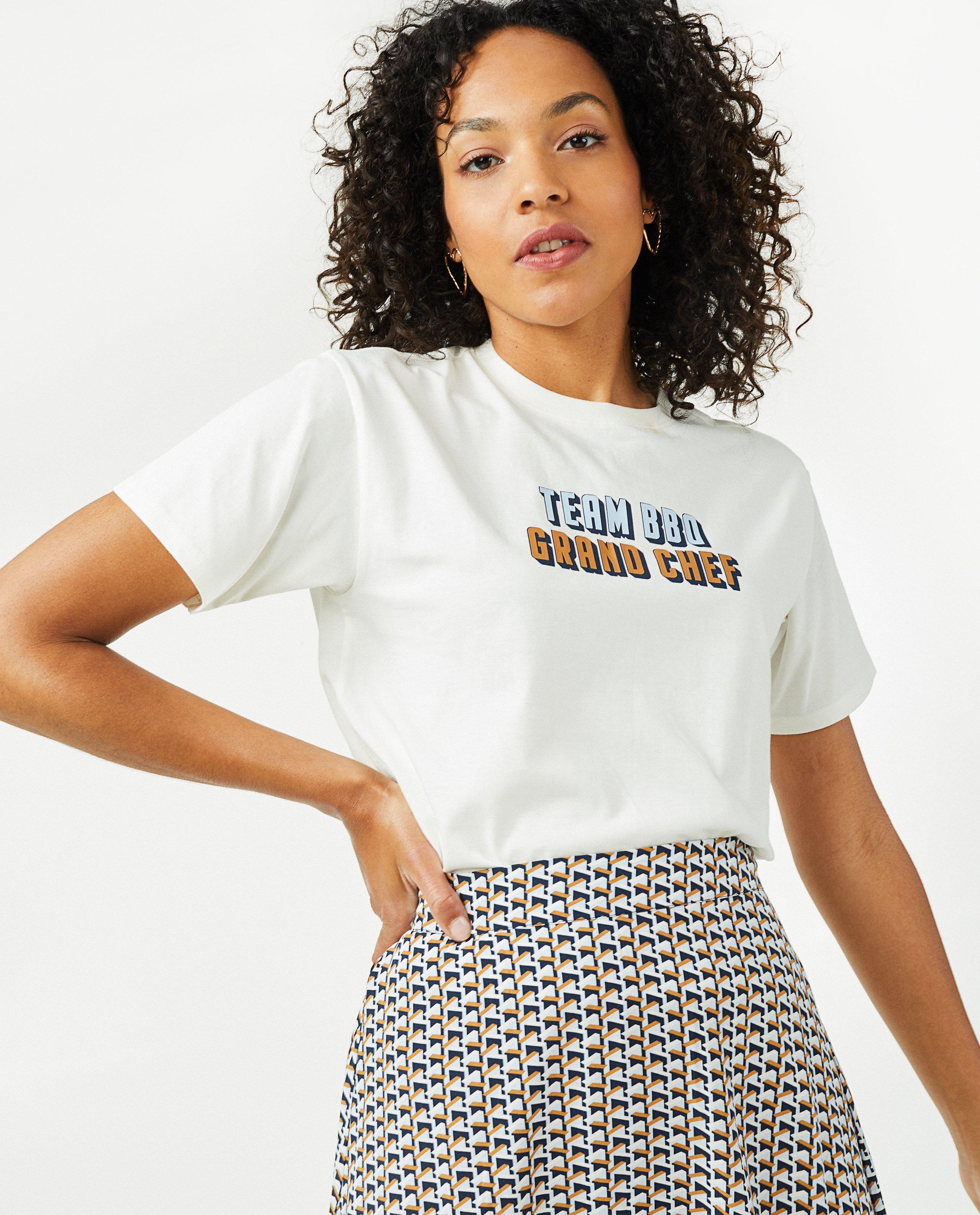 T-shirts - Wit T-shirt "Grand chef"