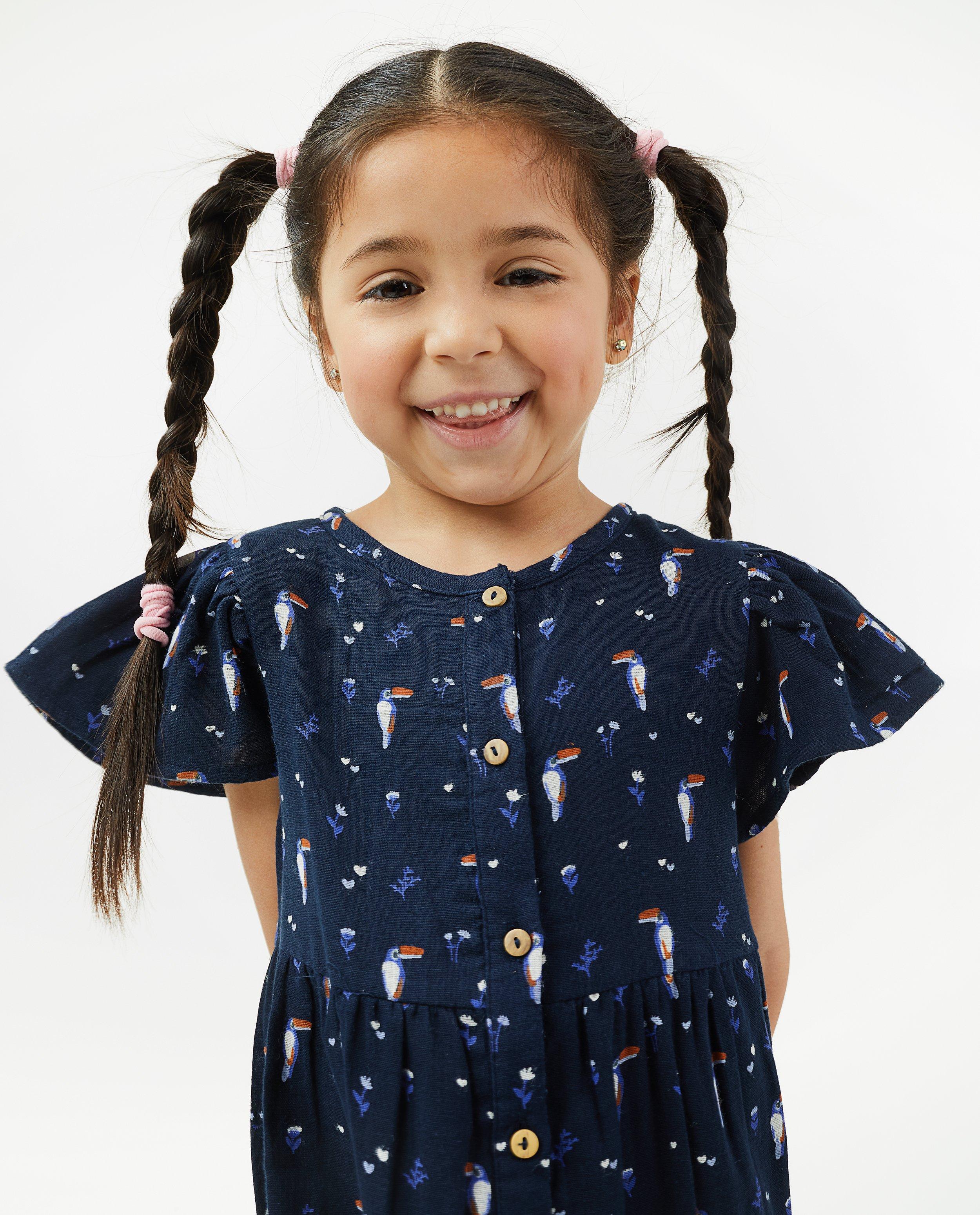 Robe bleu foncé à imprimé - null - Milla Star