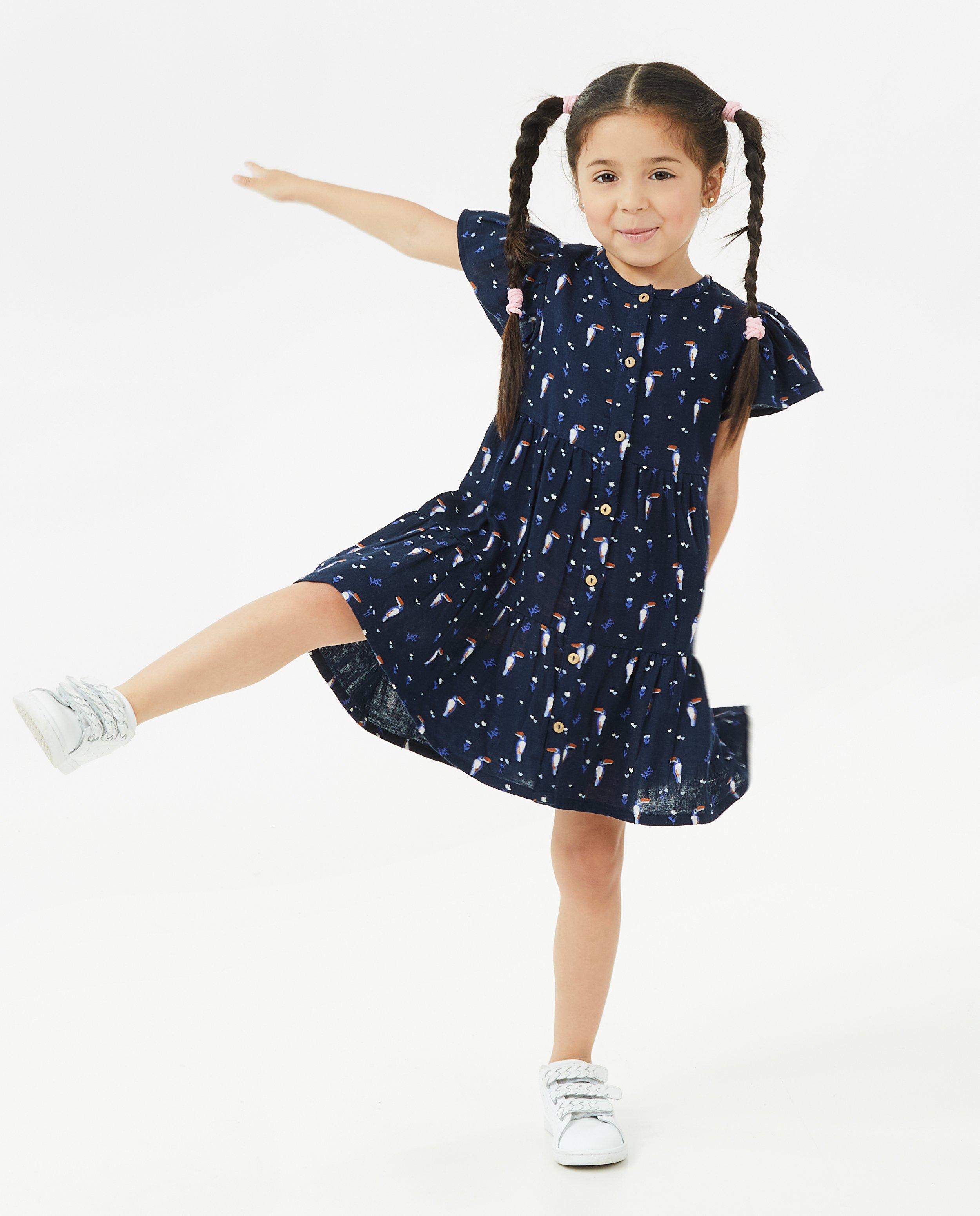 Robes - Robe bleu foncé à imprimé