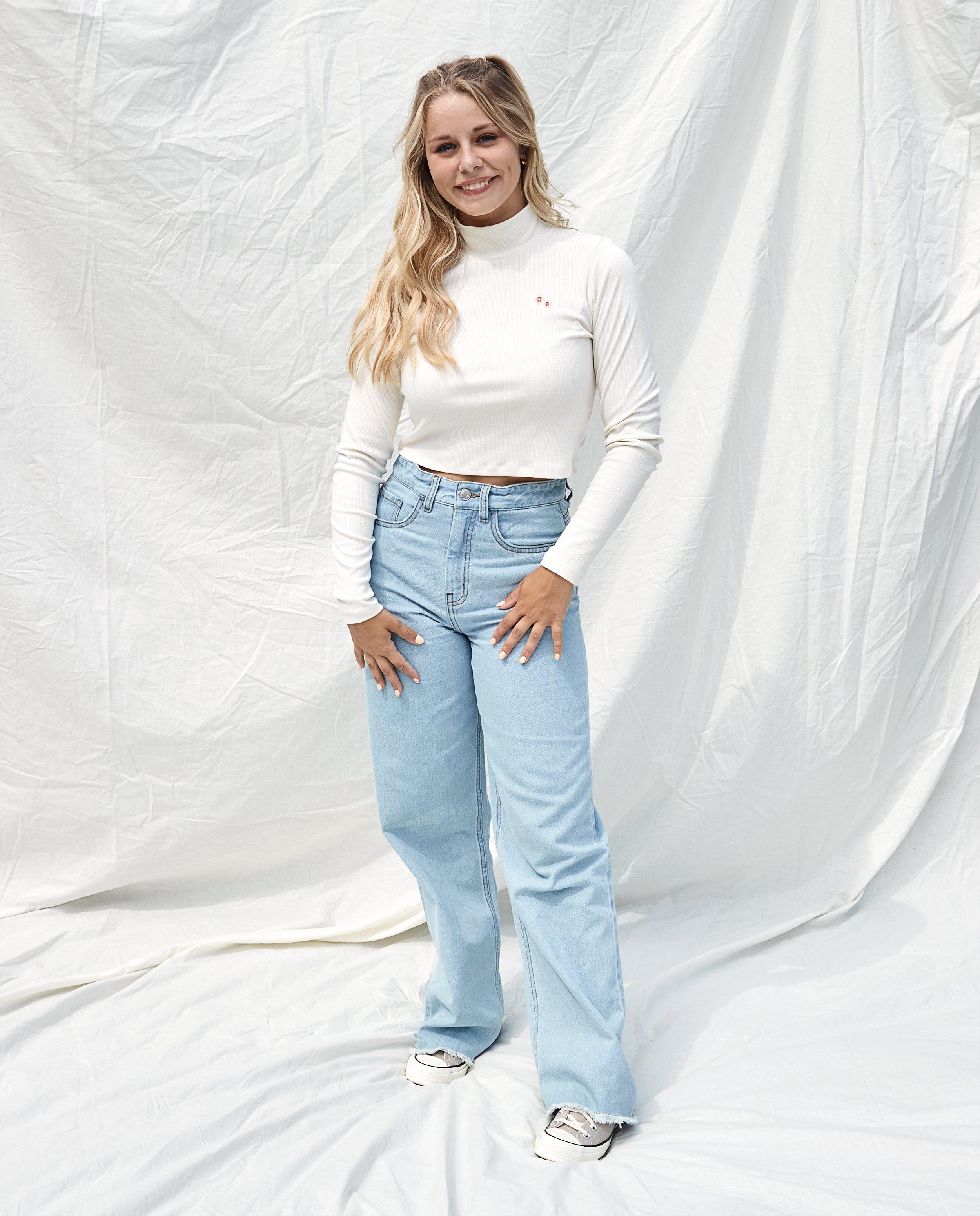 Ecru longsleeve met rib - null - Steffi Mercie