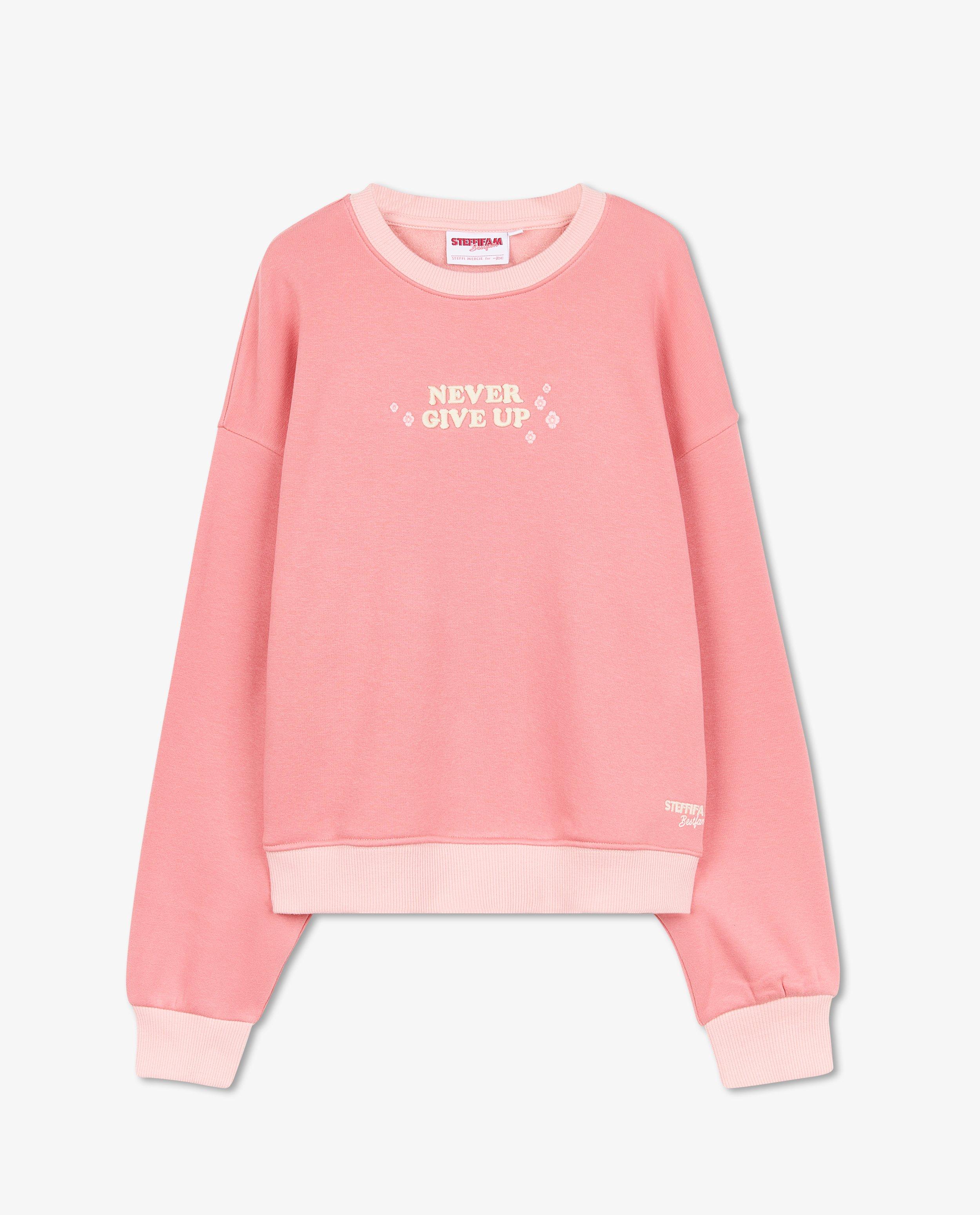 Sweats - Sweat rose avec une inscription