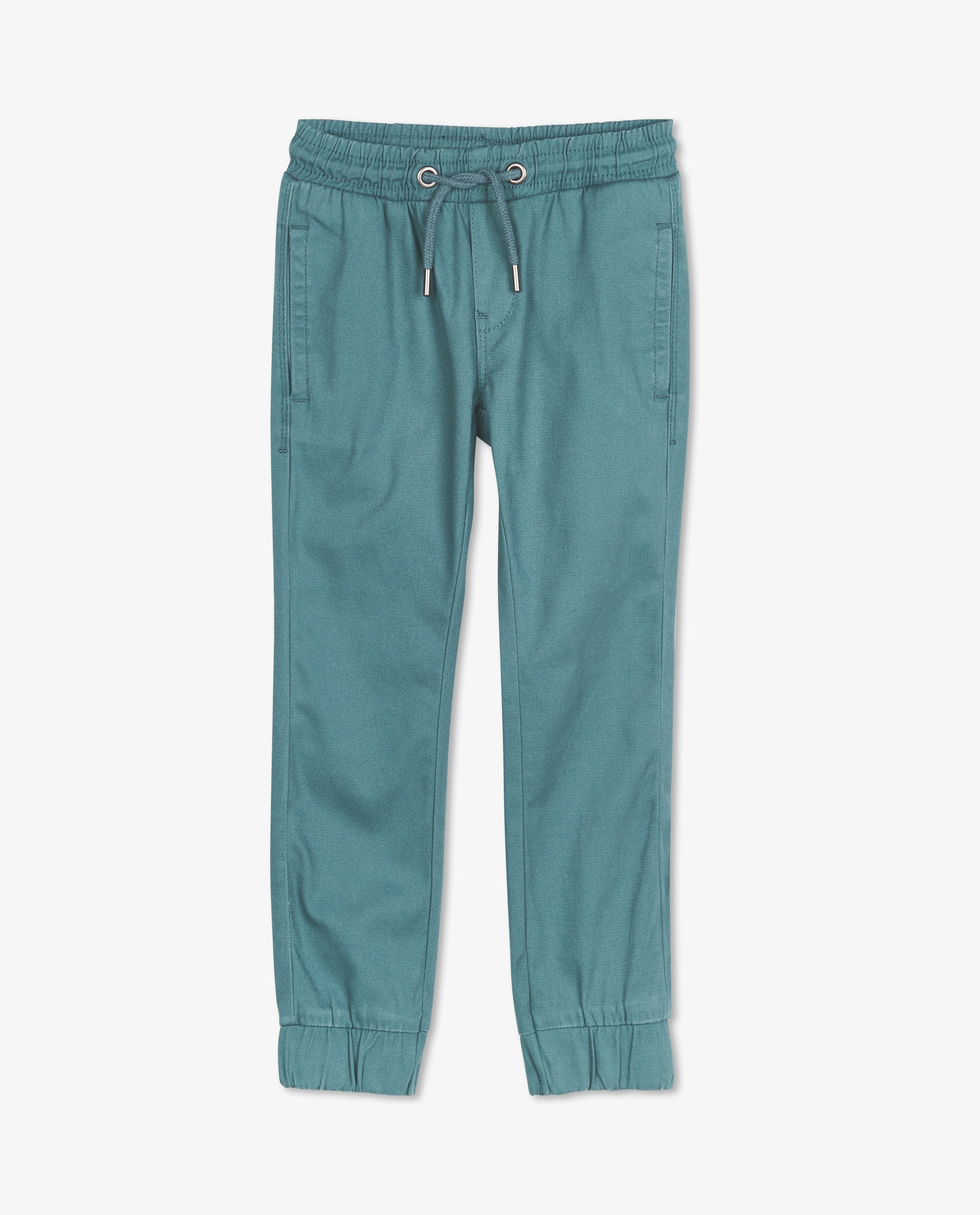 Pantalons - Pantalon bleu à taille élastique