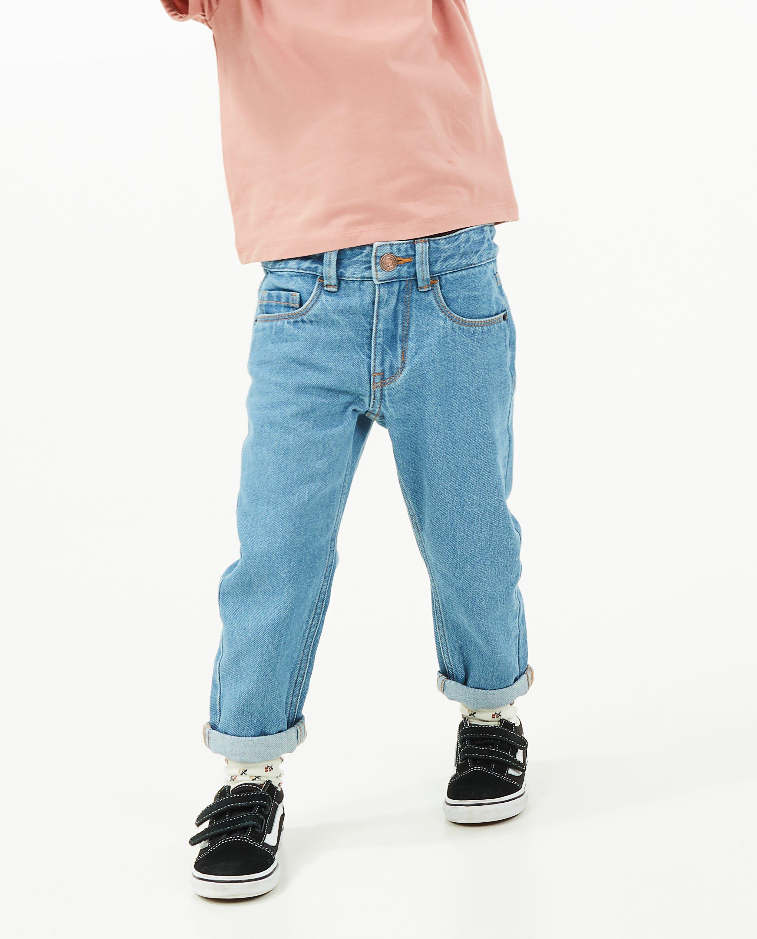 Jeans - Blauwe boyfriend jeans