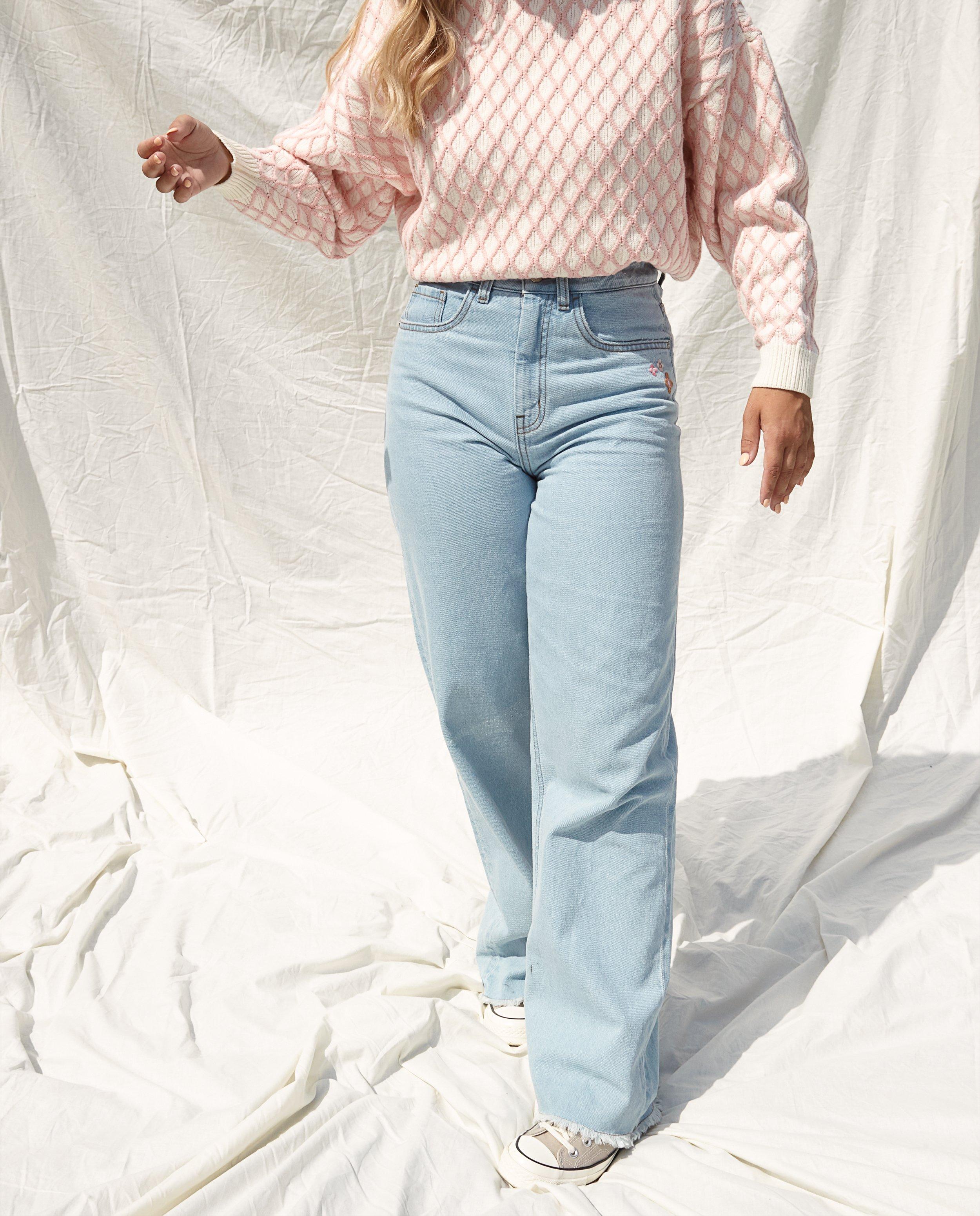 Jeans - Lichtblauwe jeans, flared fit