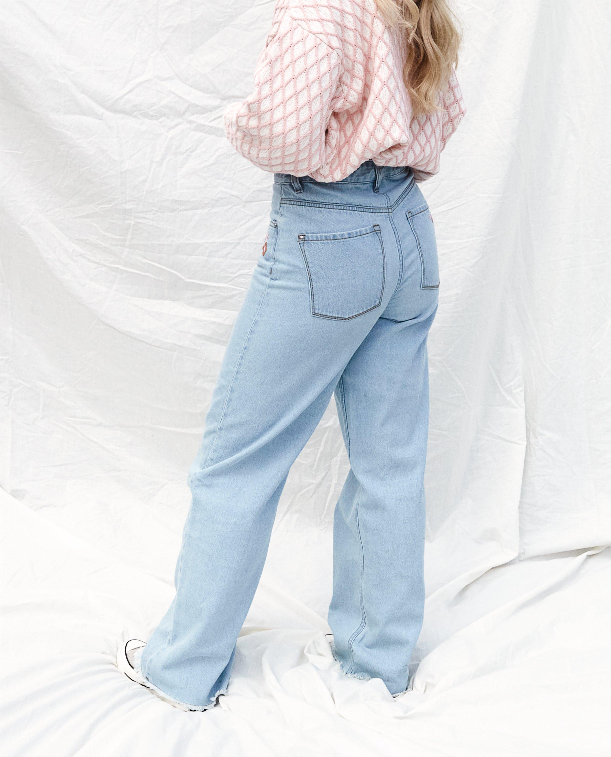 Jeans - Lichtblauwe jeans, flared fit