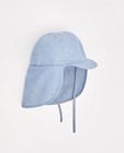 Chapeau de soleil bleu avec rabat dans la nuque - null - Enfant