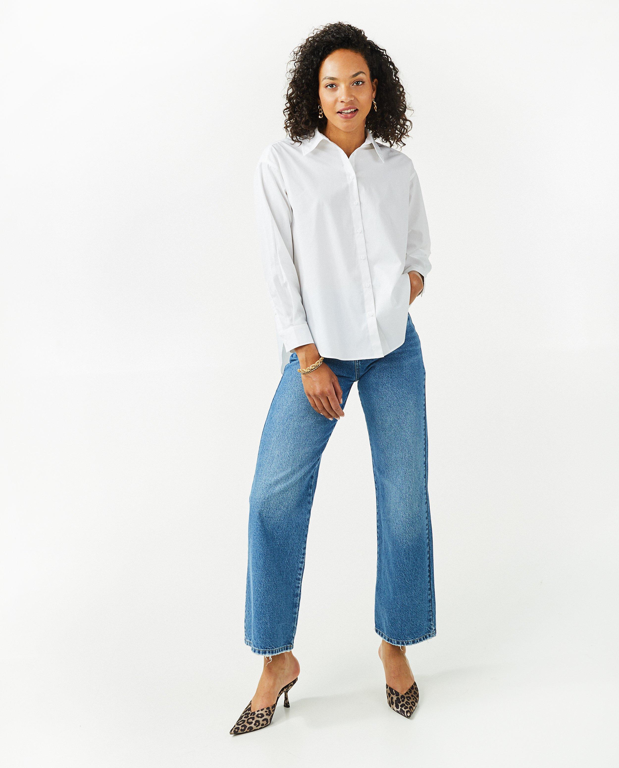 Wit hemd met loose fit - null - Sora