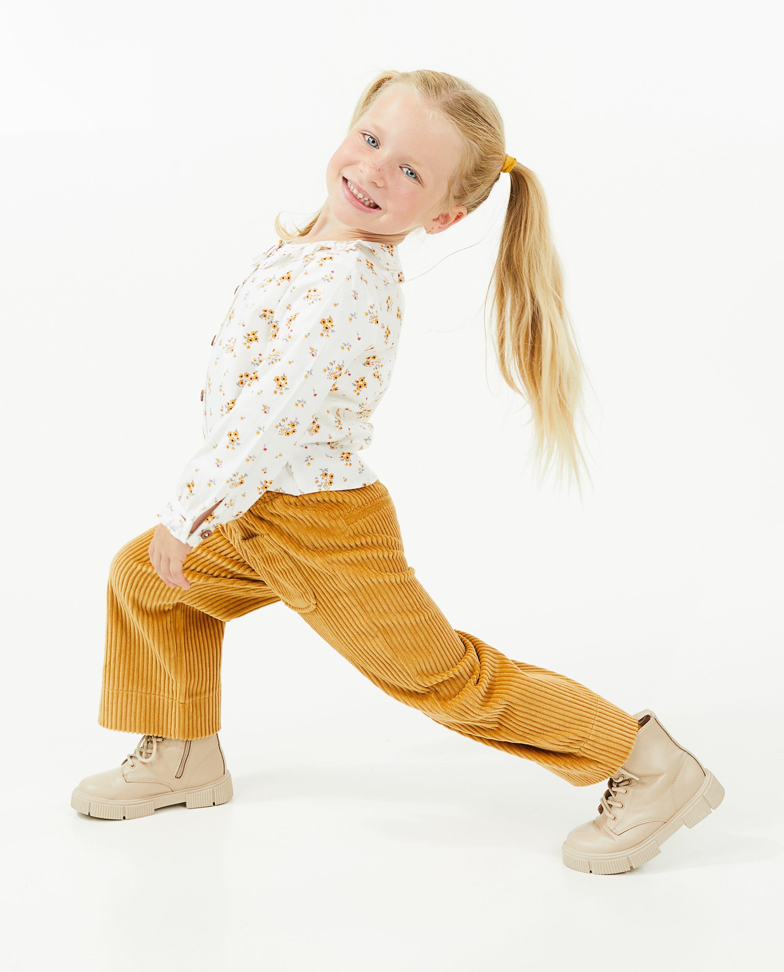 Pantalon ocre en velours côtelé - null - Milla Star