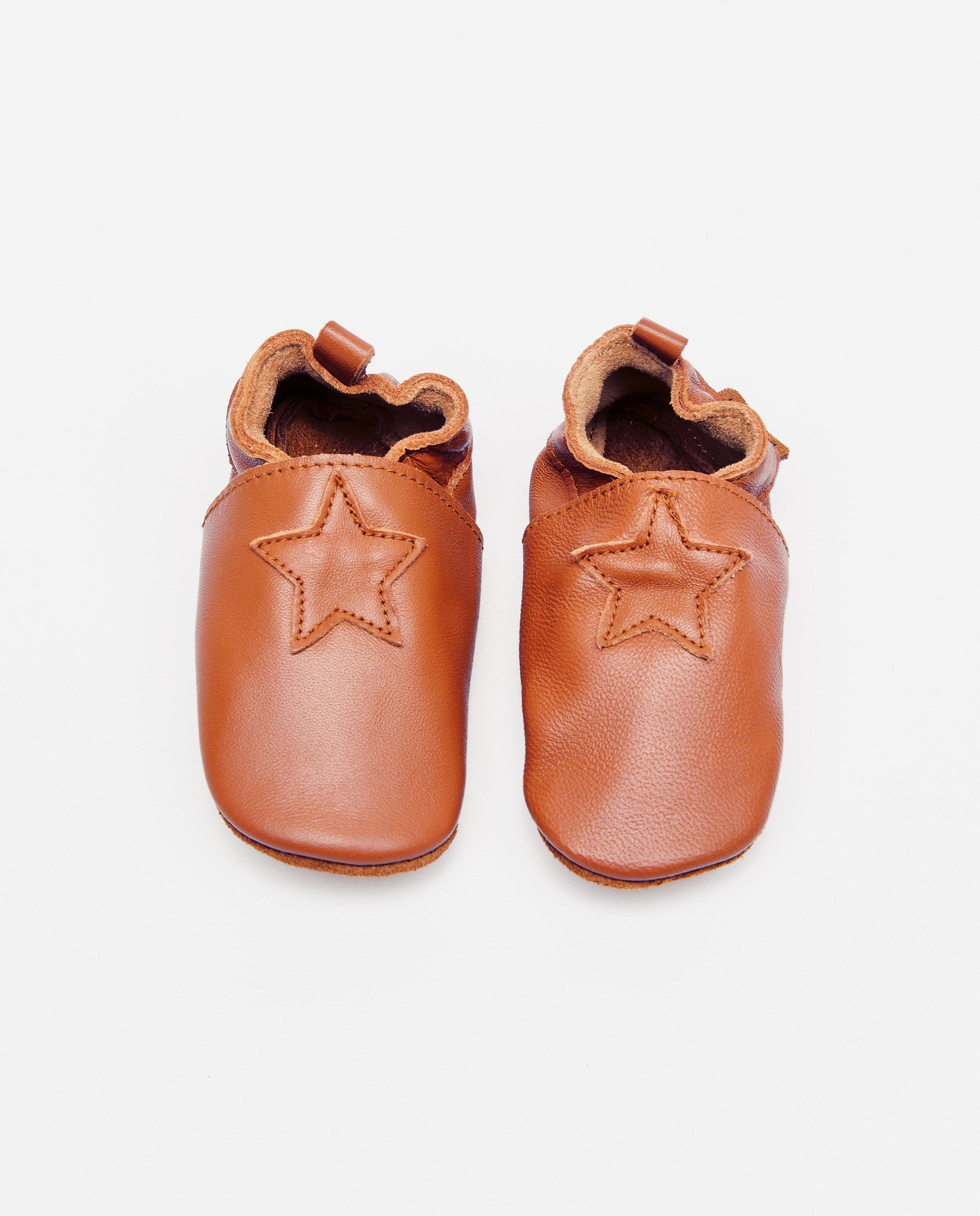 Lederen pantoffels met ster - null - Enfant