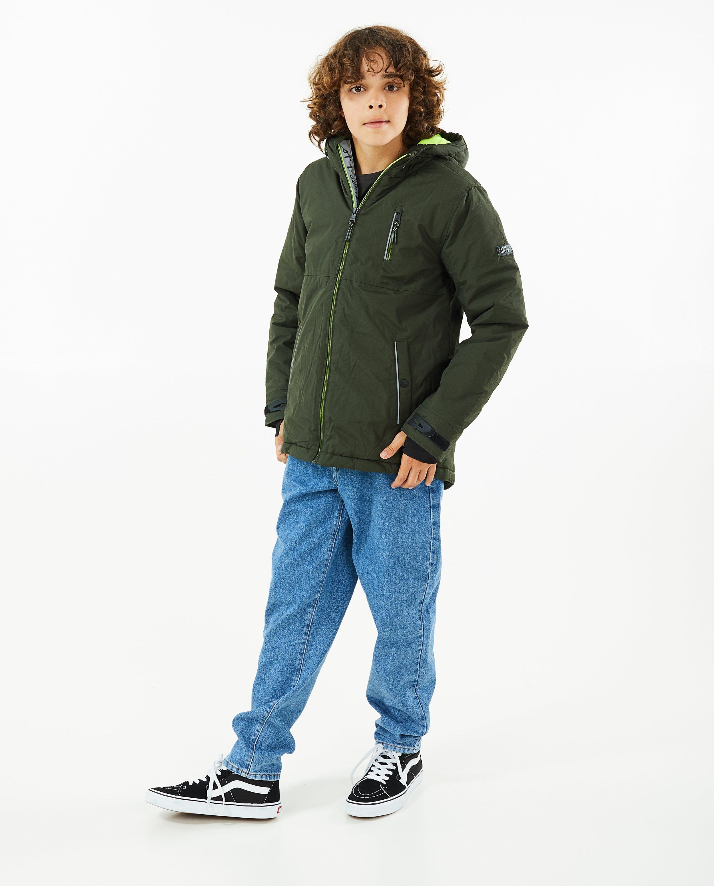 Veste vert foncé à capuchon - null - Fish & Chips
