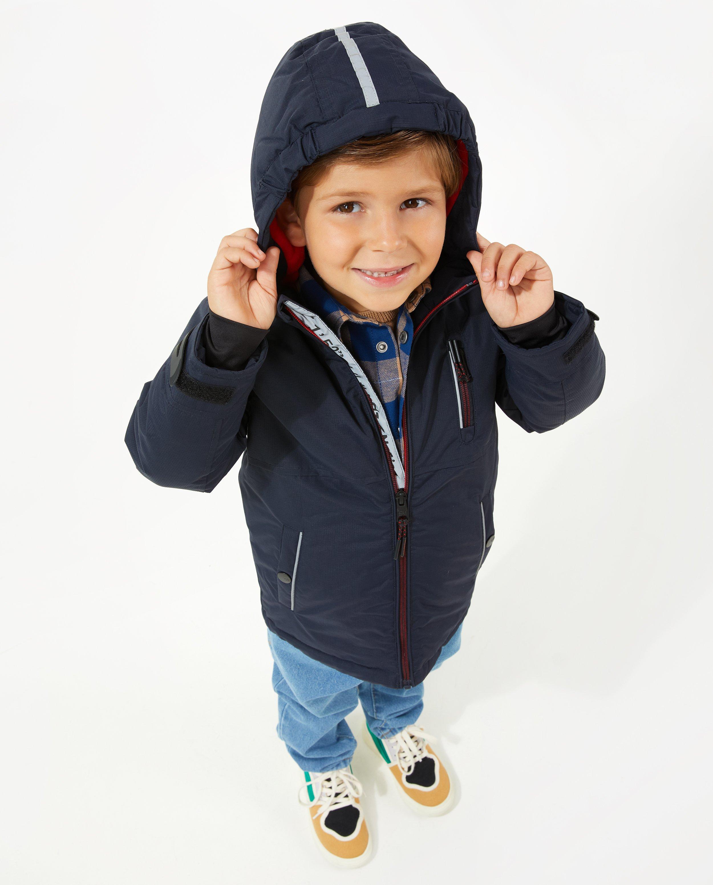 Donkergroene jas met reflectoren - null - Kidz Nation