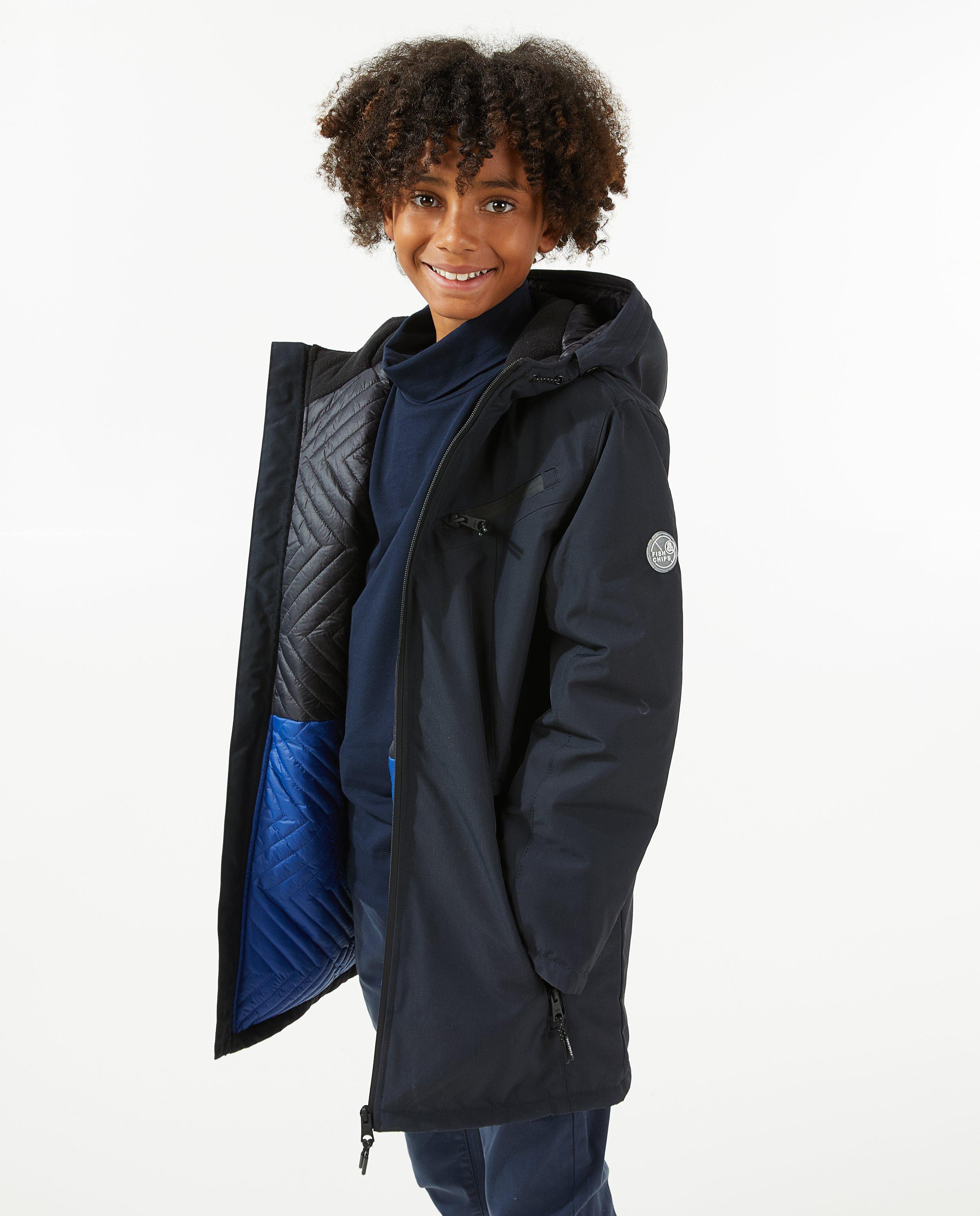 Parka's - Donkerblauwe winterjas met kap