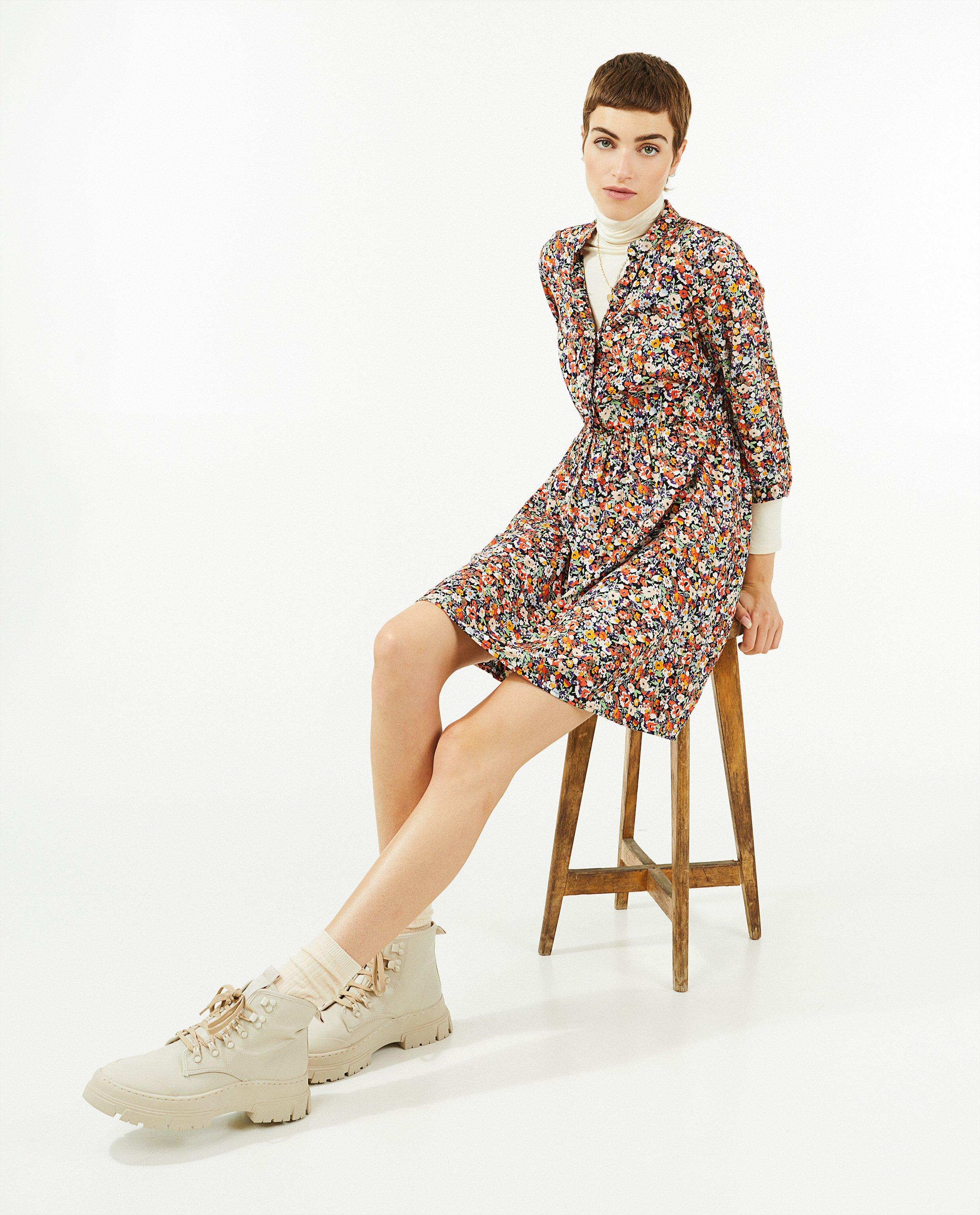 Jurk met bloemenprint - null - Pieces