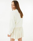 Truien - Witte trui met korte rits